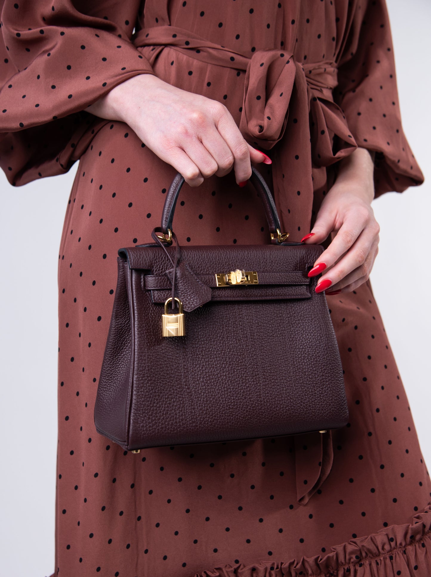 Hermès Kelly 25 in Rouge Sellier GHW