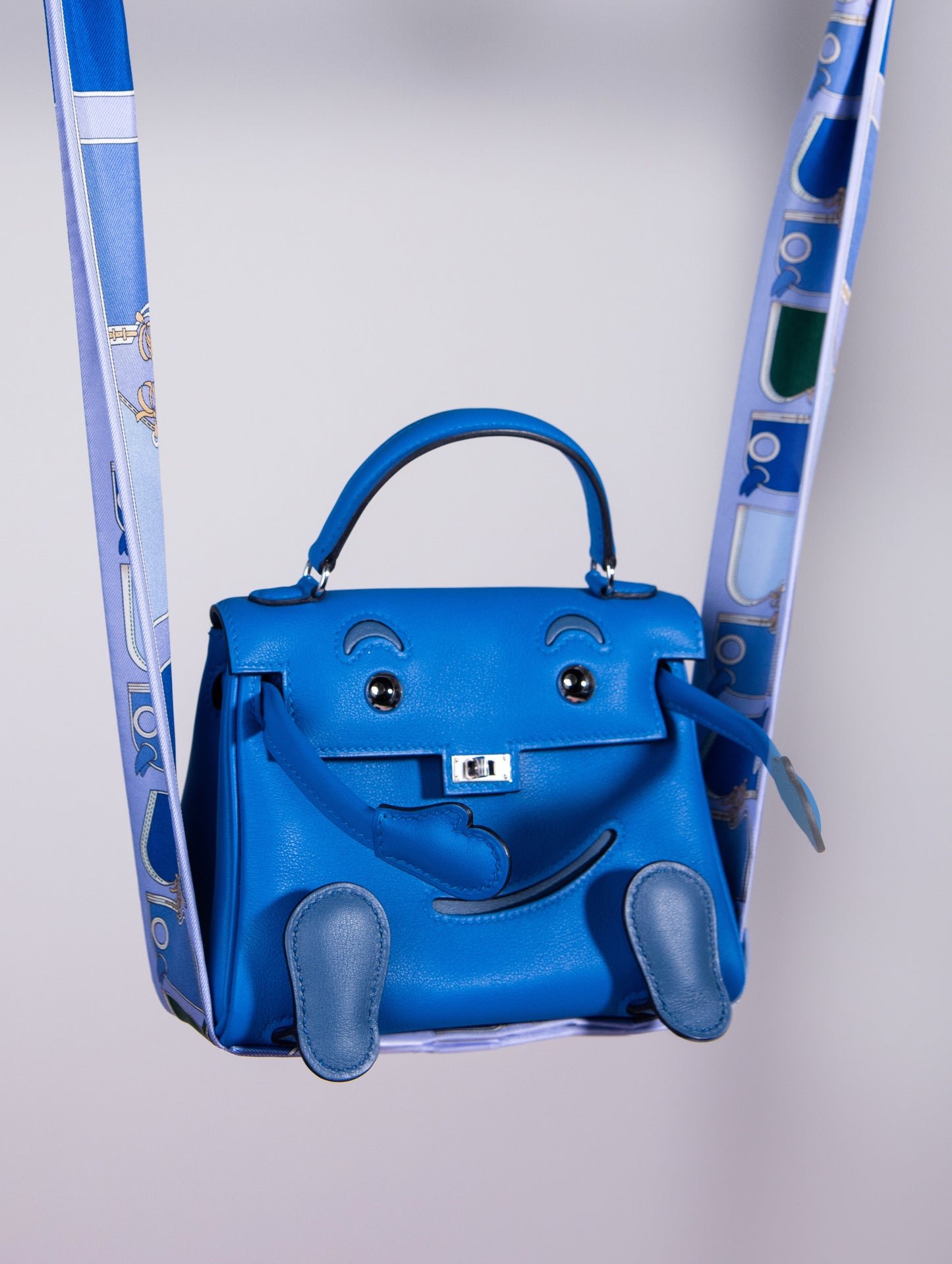 Hermès Kelly Doll in Blue Zellige PHW