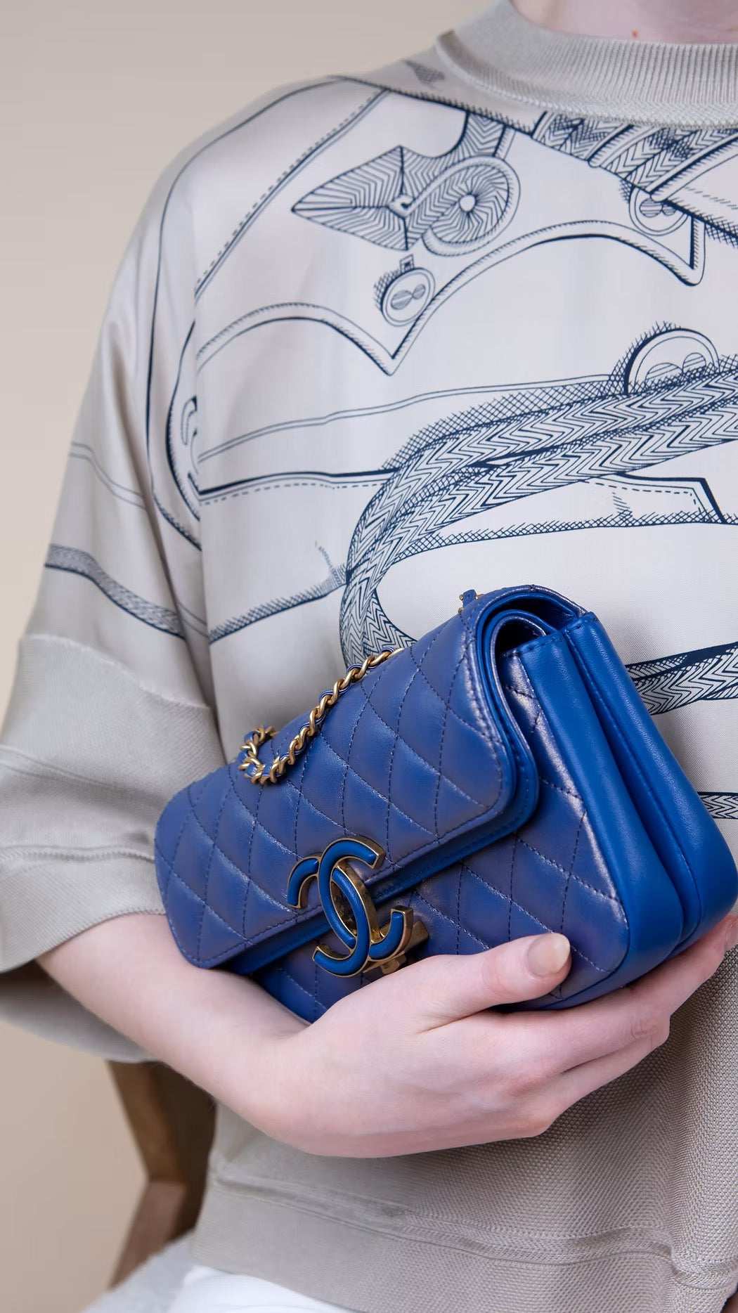 Chanel Metallic Indigo Flap Bag