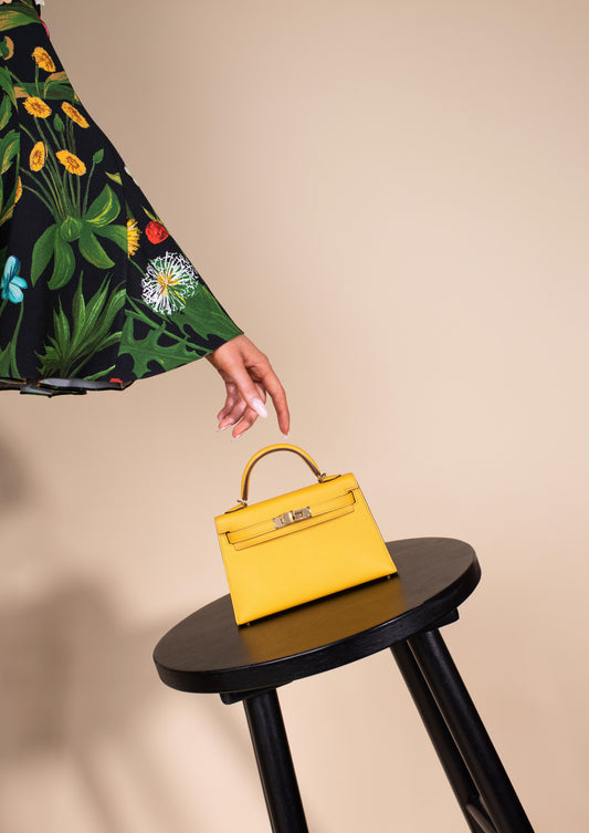 Hermès - Mini Kelly Epsom in Jaune Ambre GHW