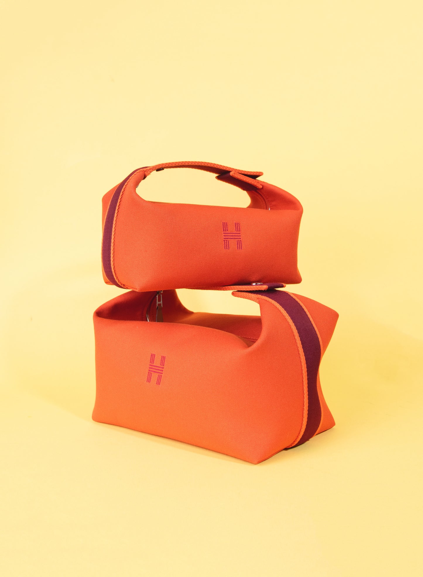 Hermès Bride-a-Brac Case in Orange/Burgundy