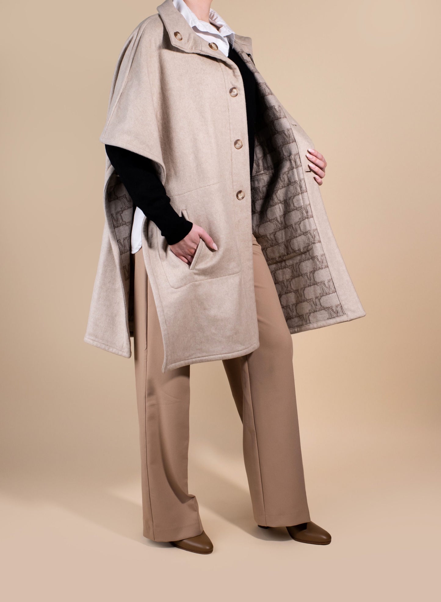 Max Mara Reversible Cape Cashmere