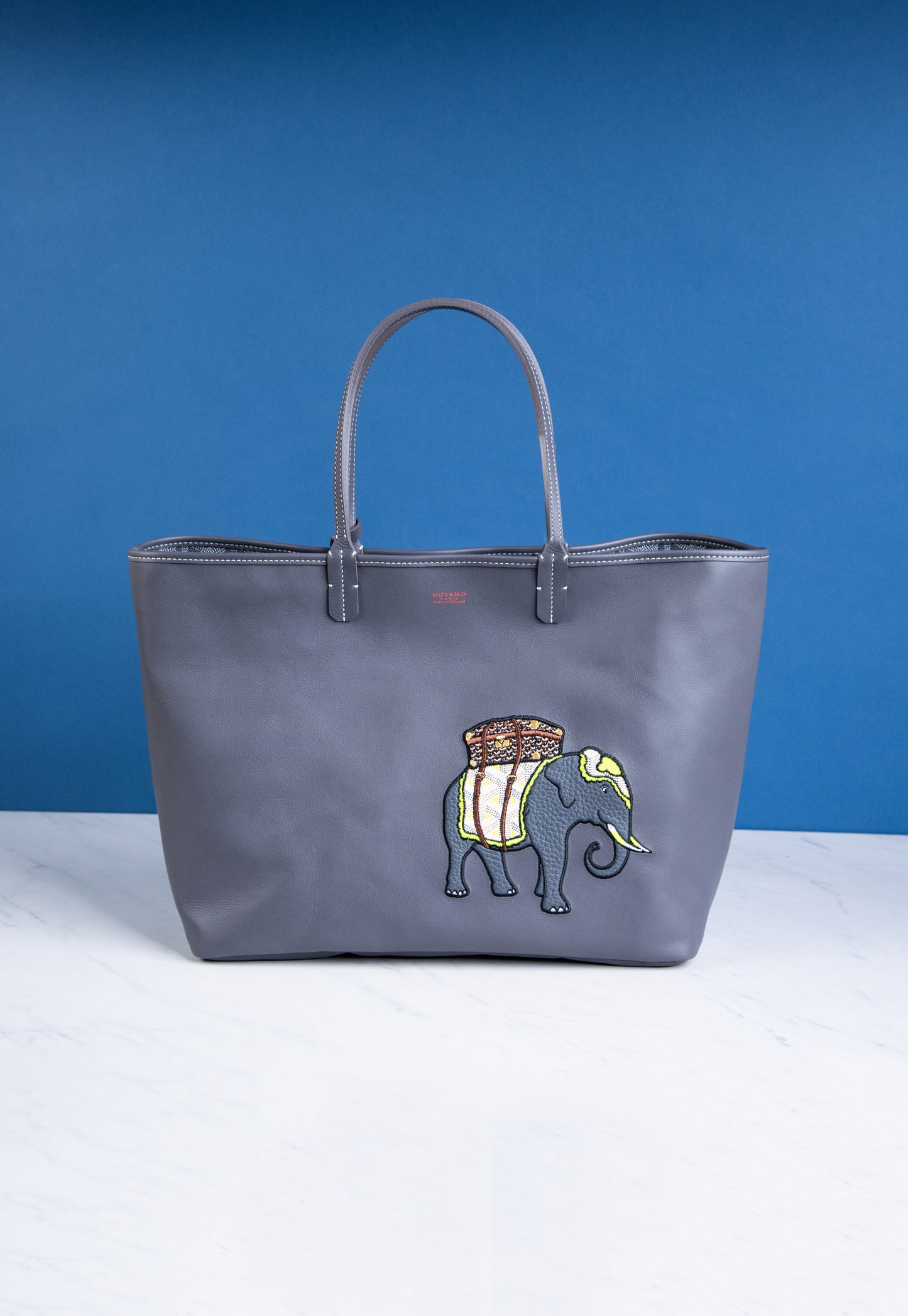 Goyard Grey PM Anjou Reversible Elephant Tote