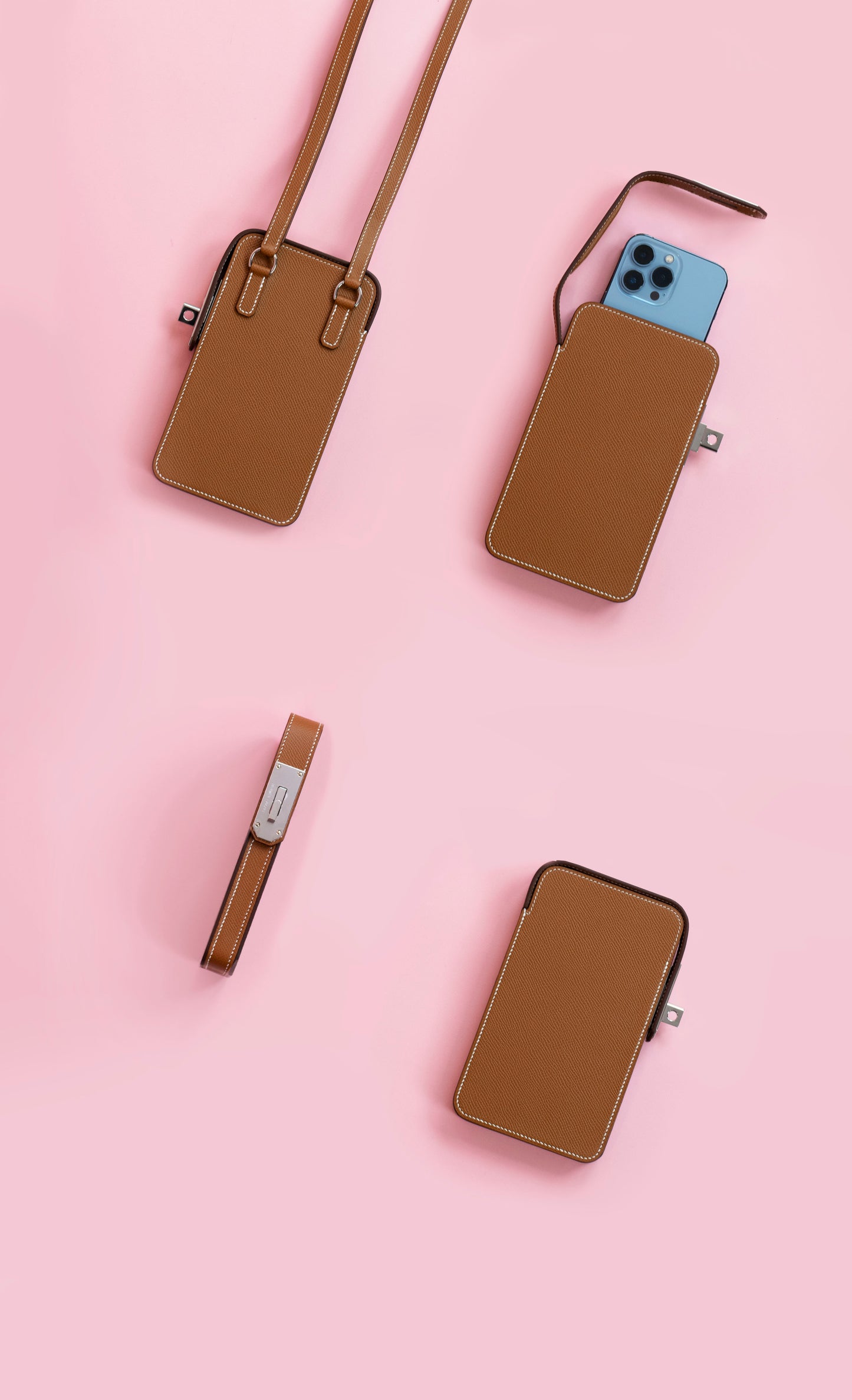 Hermès Hac a Box Phone Case with Strap in Gold