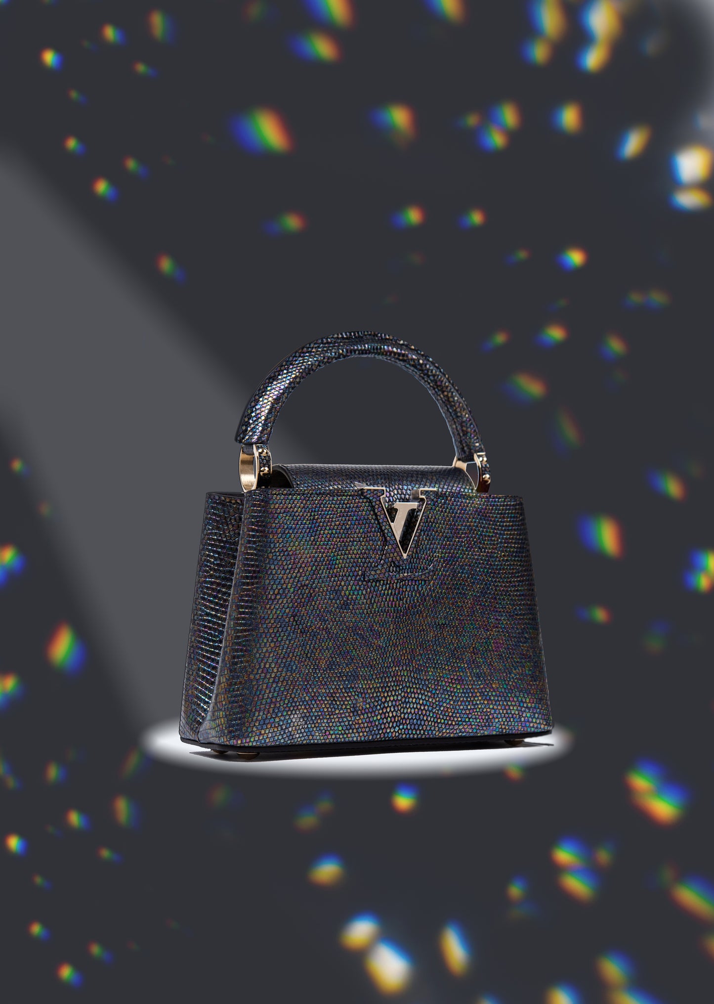 Louis Vuitton Mini Capucine Iridescent Lizard Bag