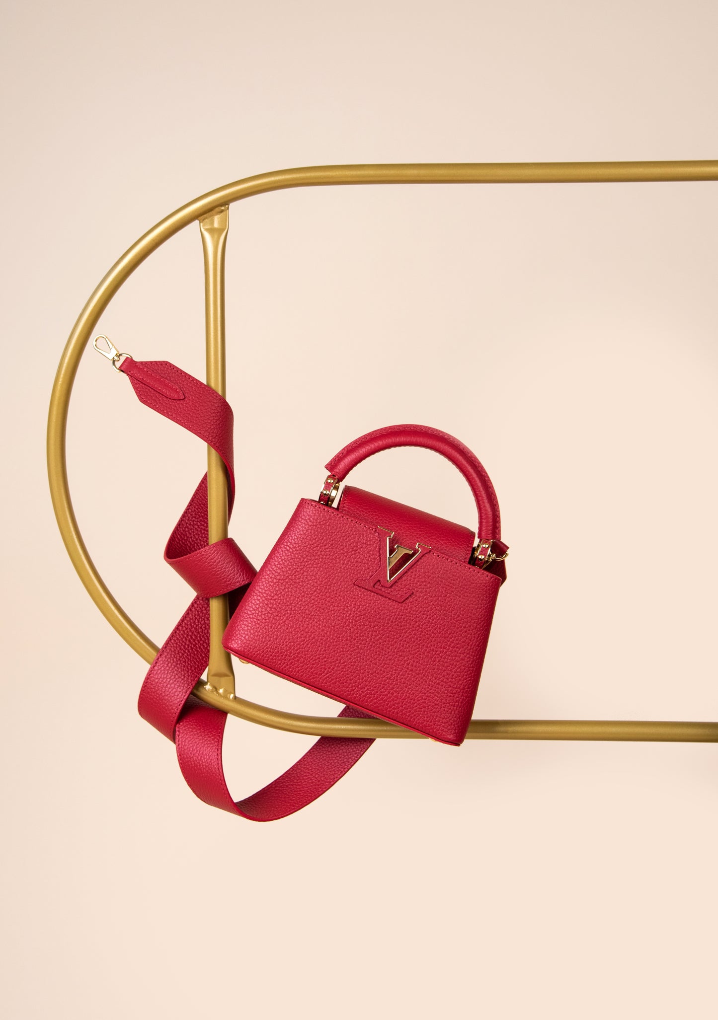 Louis Vuitton Mini Capucine Bag in Red