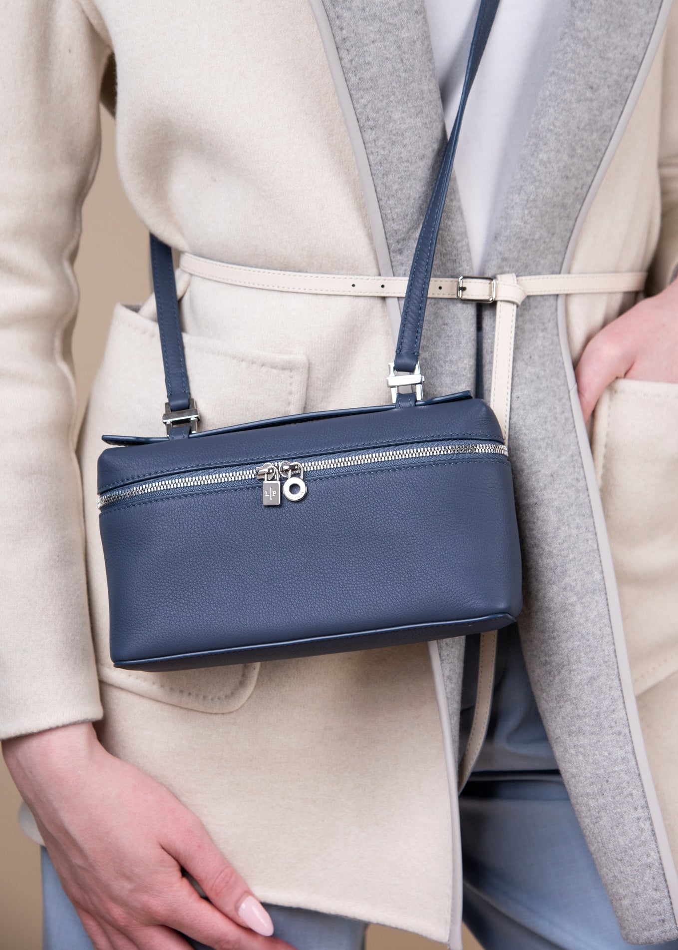 Loro Piana Extra Pocket L19 Pouch in Cloud Sky