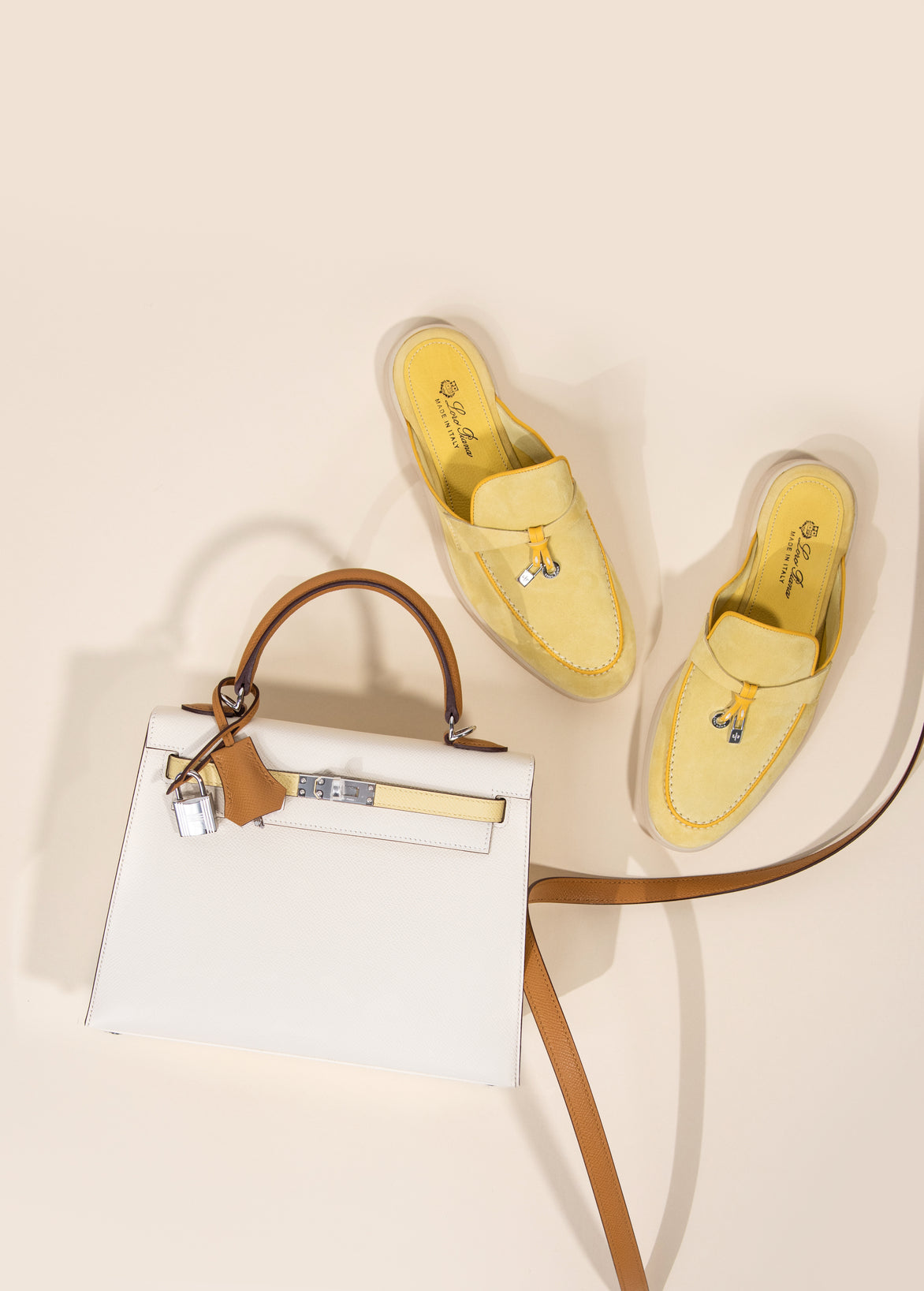 Hermès - Kelly 25 in Sesame/Jaune Poussin/Nata with PHW