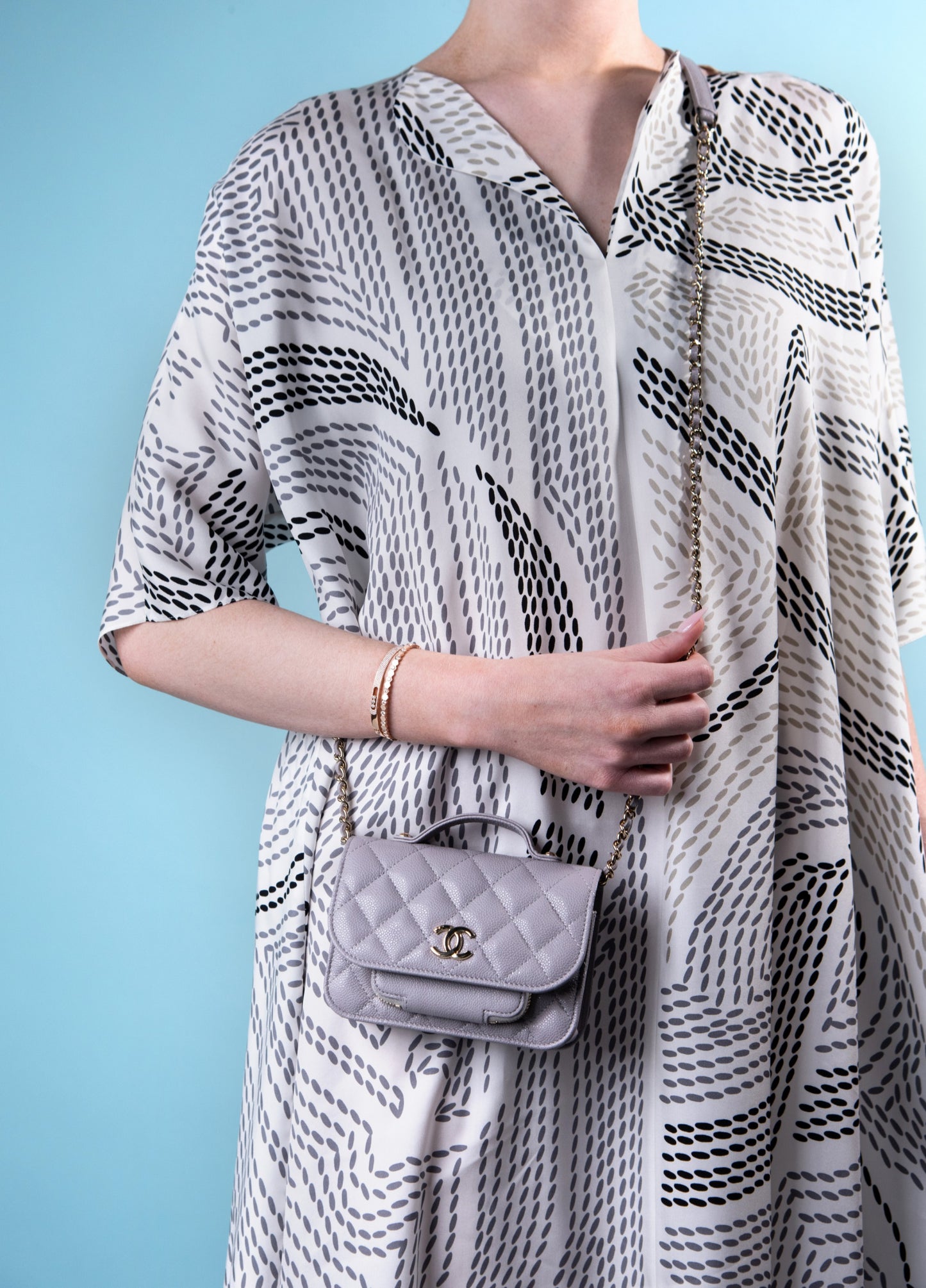 Chanel Clutch with Chain in Light Lavender