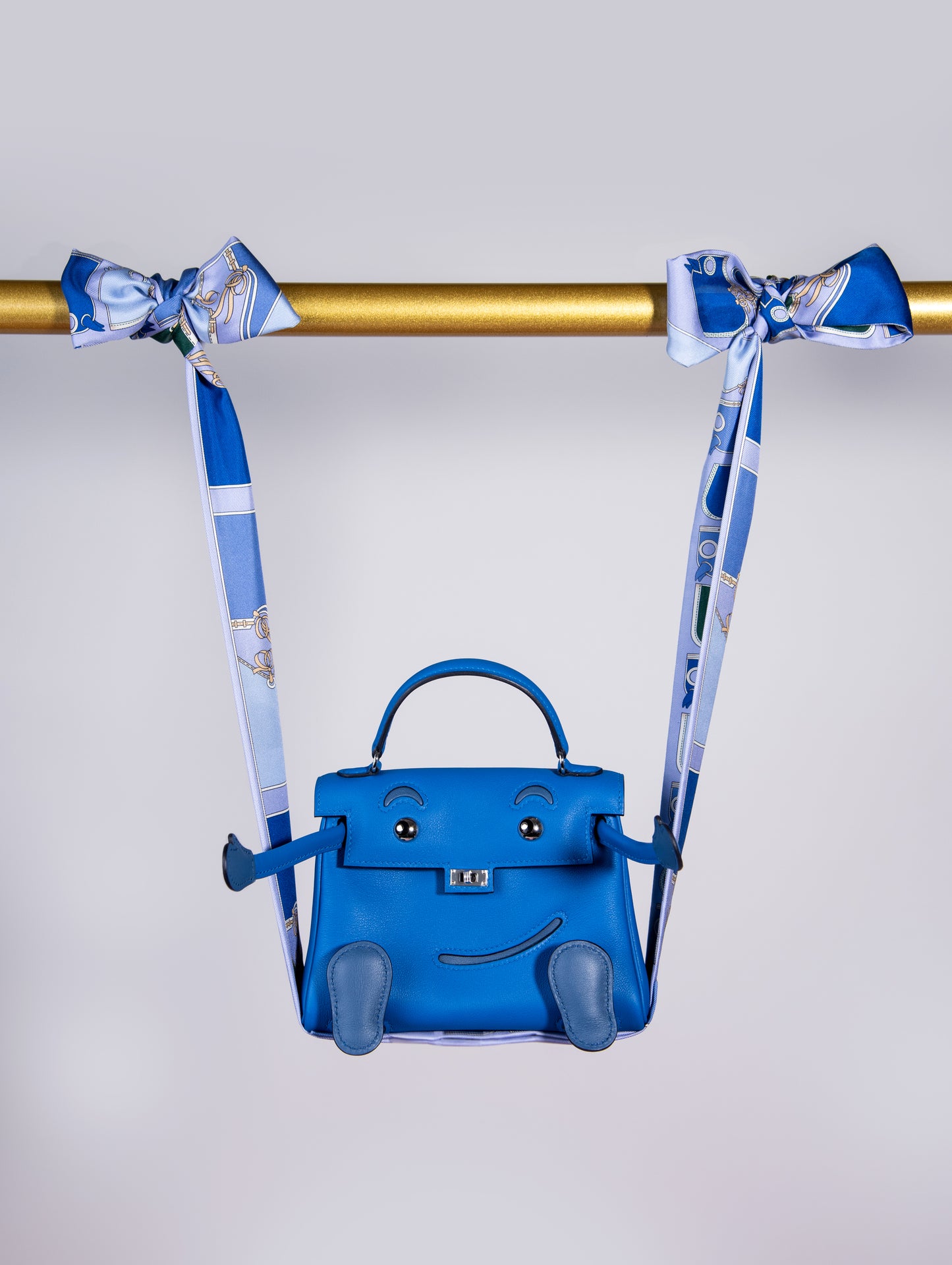 Hermès Kelly Doll in Blue Zellige PHW