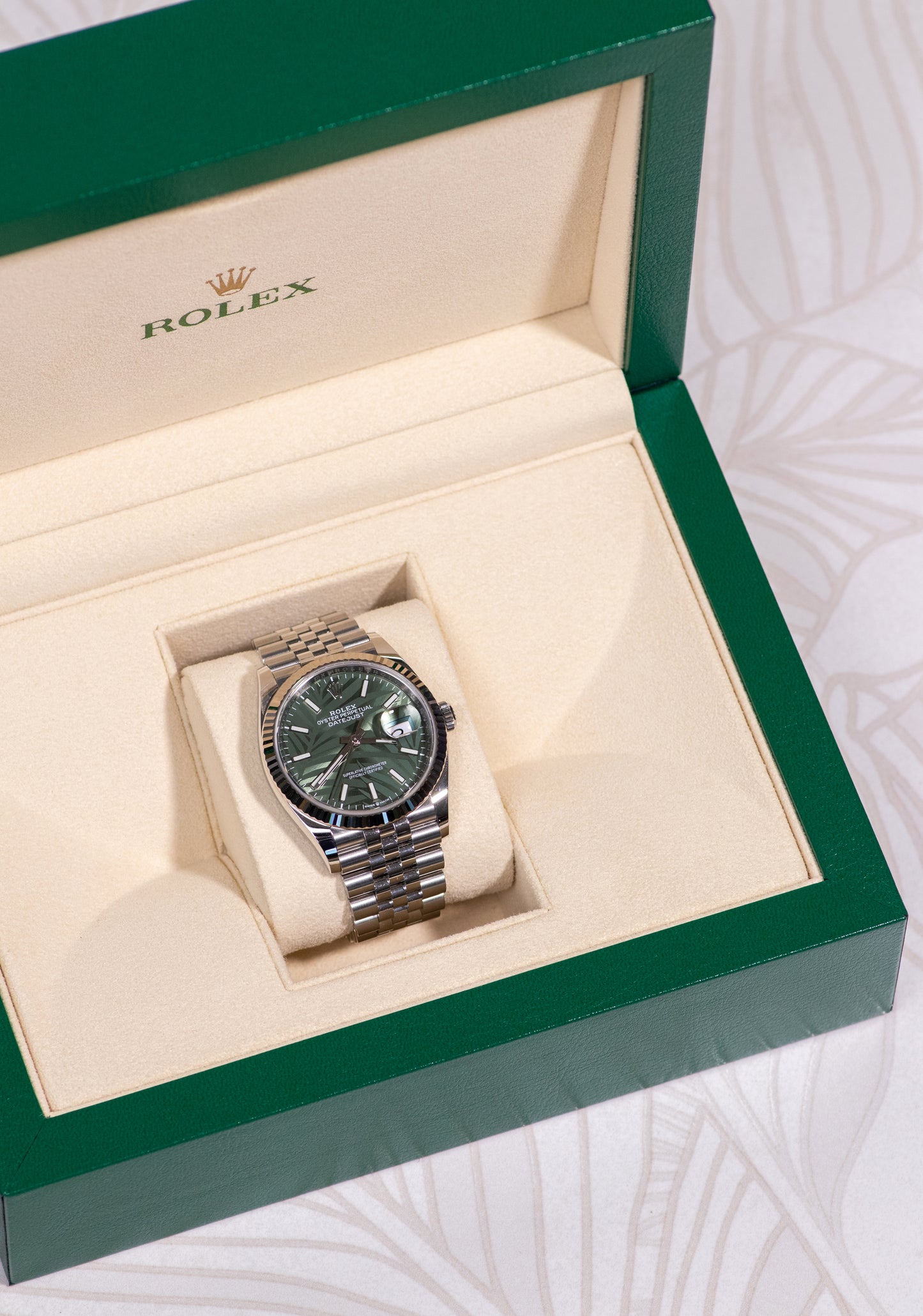 Rolex Datejust Palm Dial Watch