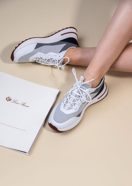 Loro Piana Week-End Walk Sneakers Frost Gray