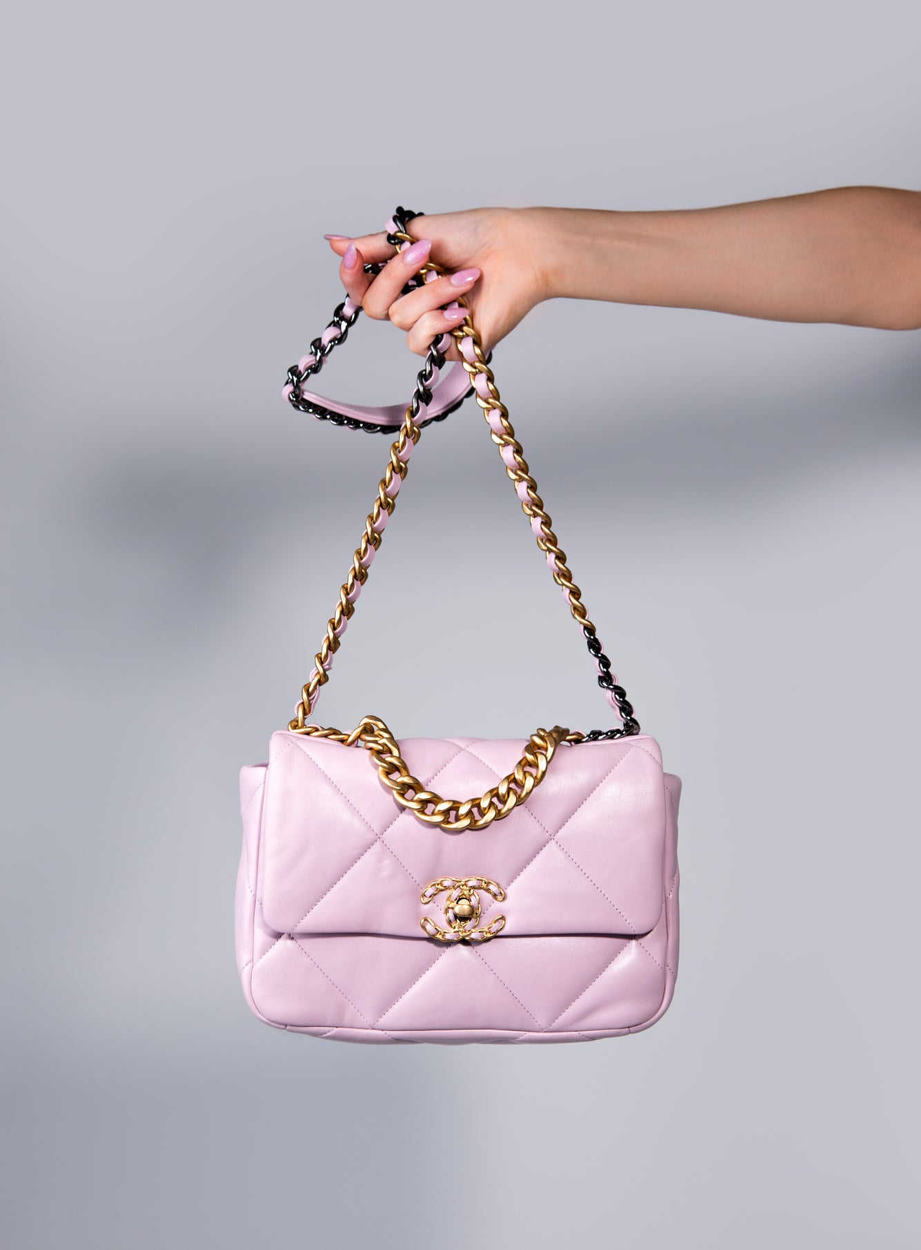 Chanel 19 Flap Bag in Light Pink