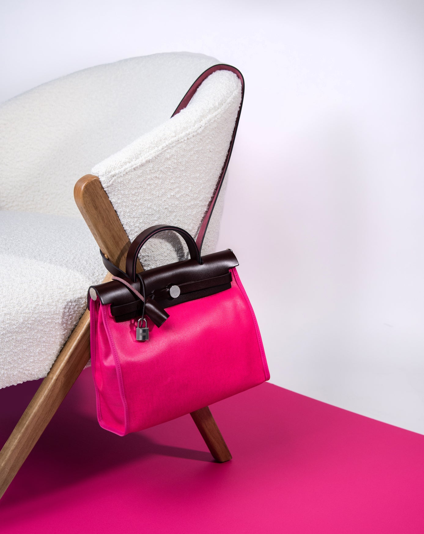 Hermès Herbag 31cm in Rose Shocking