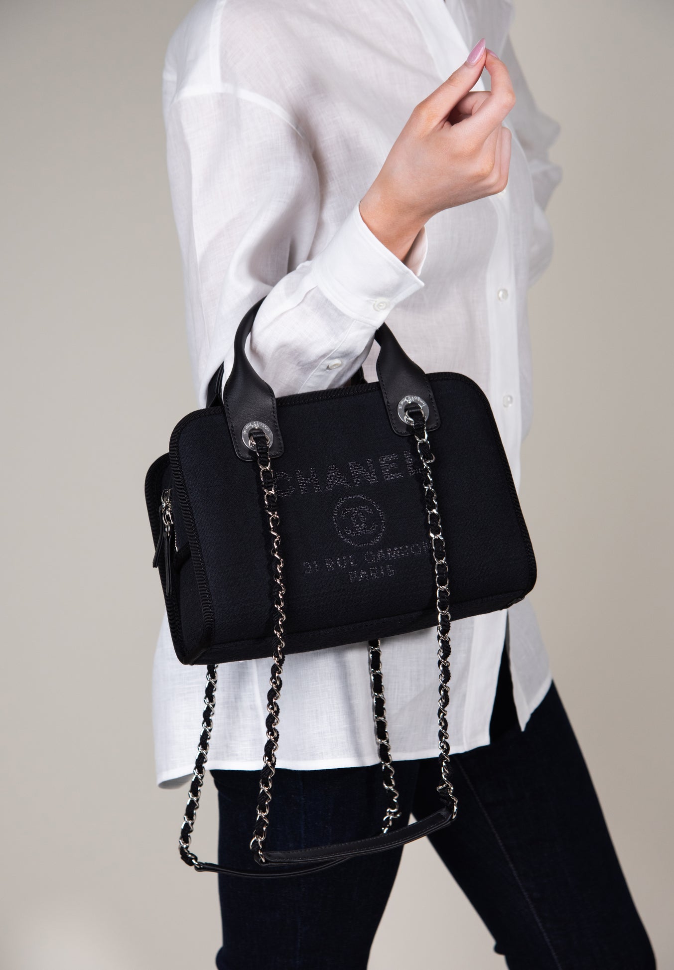 Chanel Small Deauville Black Tote