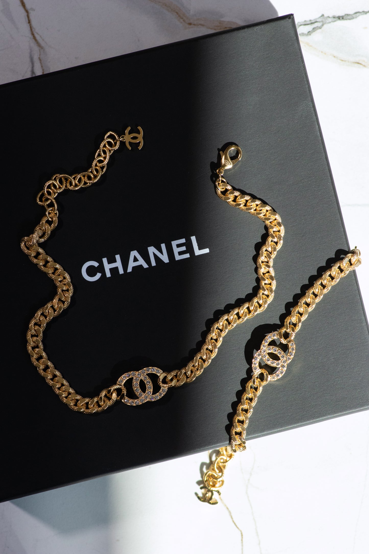 Chanel Gold Choker & Bracelet