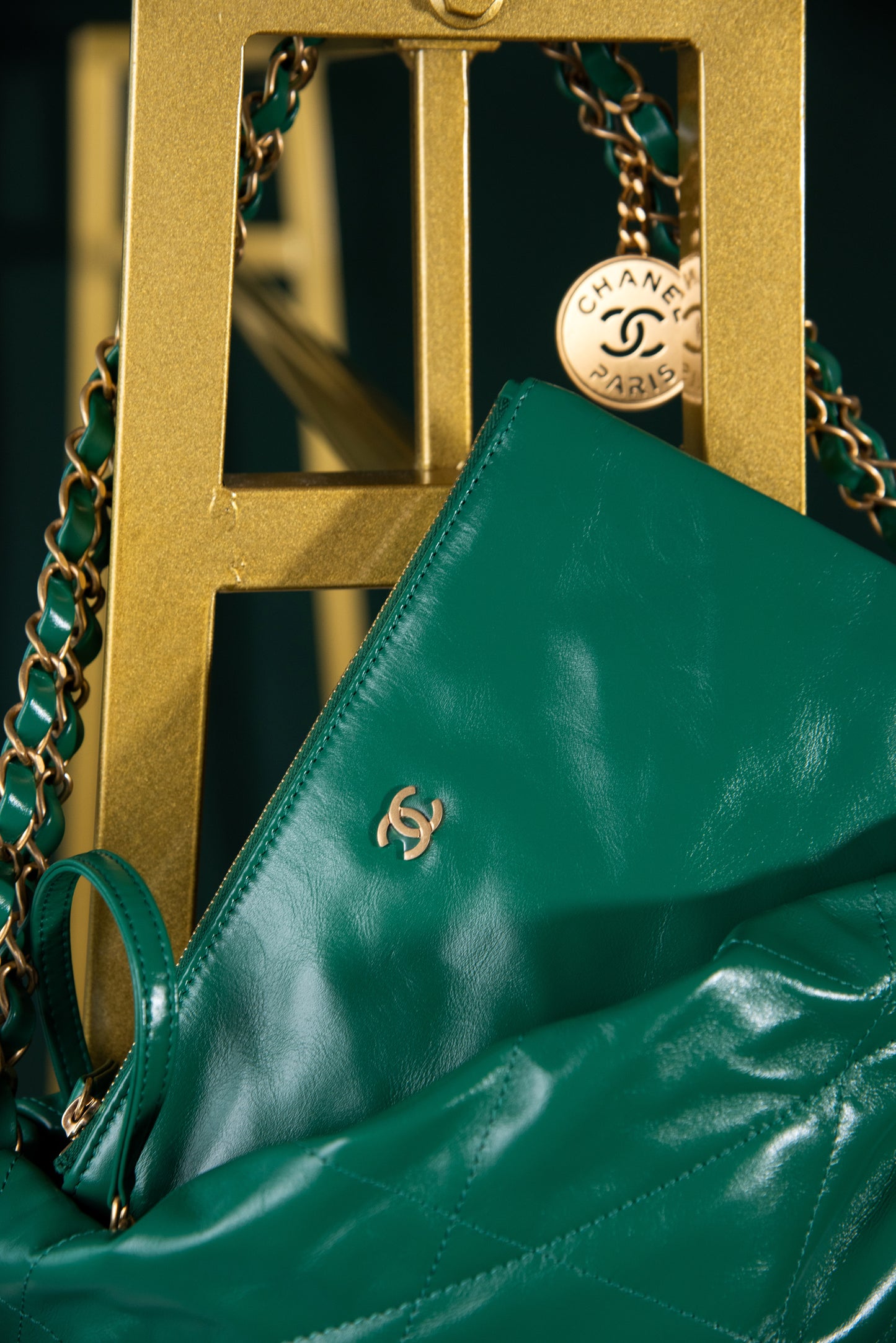 Chanel Green Hobo Bag