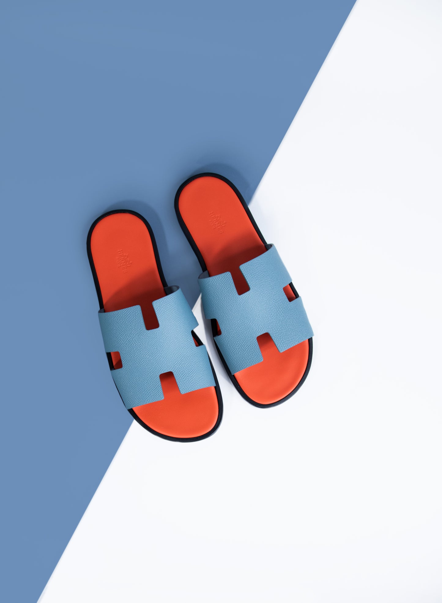 Hermès Izmir Blue/Orange Sandals