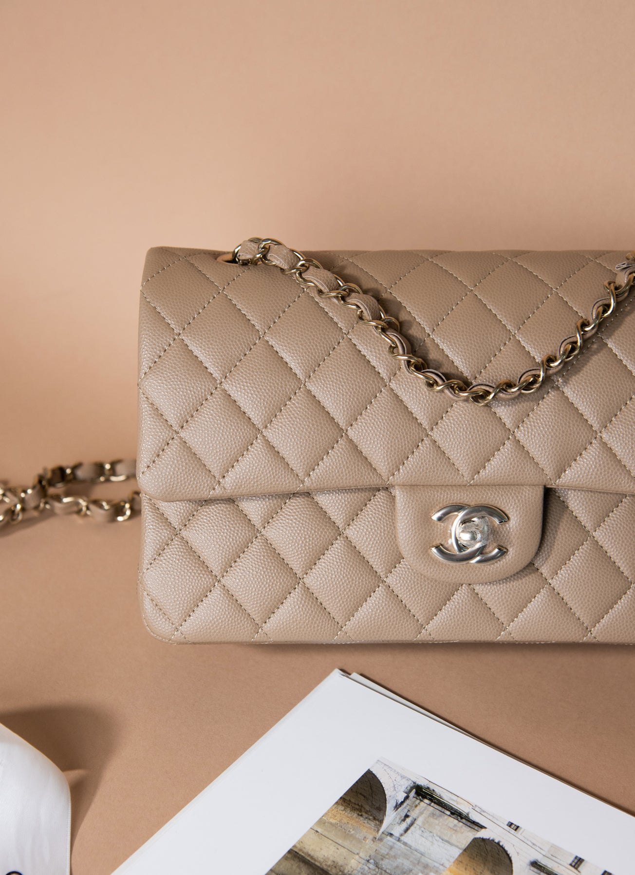 Chanel Medium Classic Flap Bag in Beige
