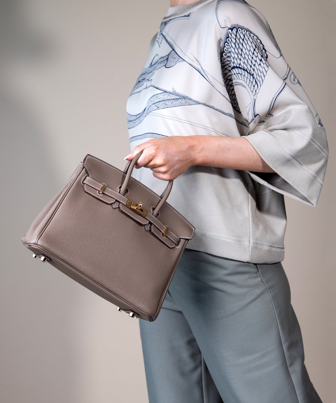 Hermès Birkin 25 in Etoupe GHW