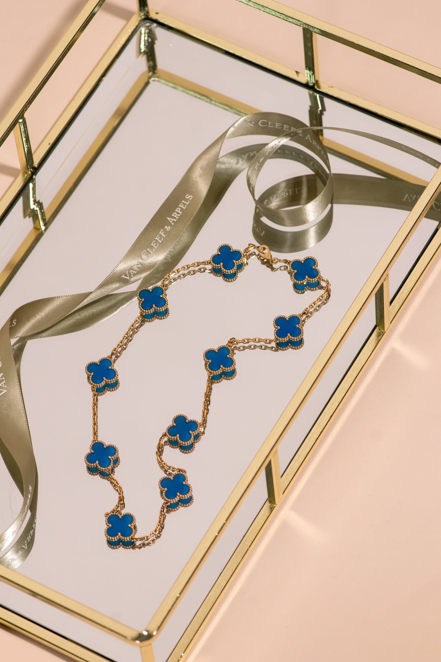Van Cleef & Arpels Blue Agate Necklace