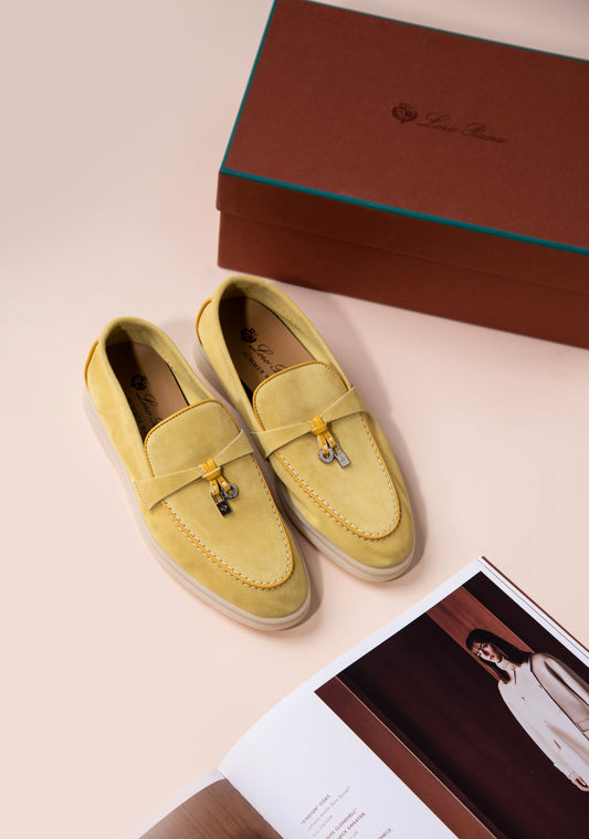 Loro Piana Summer Charms Walk Suede in Buttercup