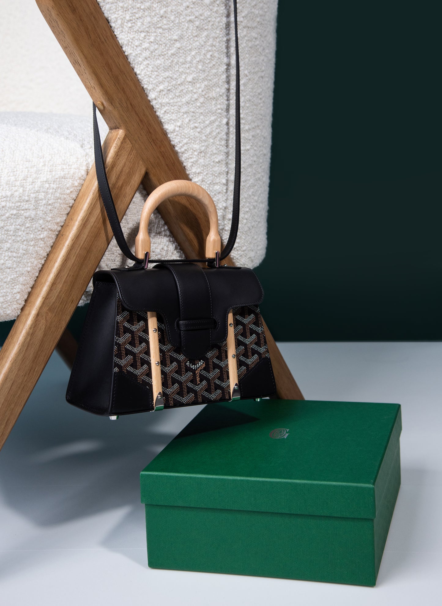 حقيبة Goyard Mini Structured Saigon باللون الأسود