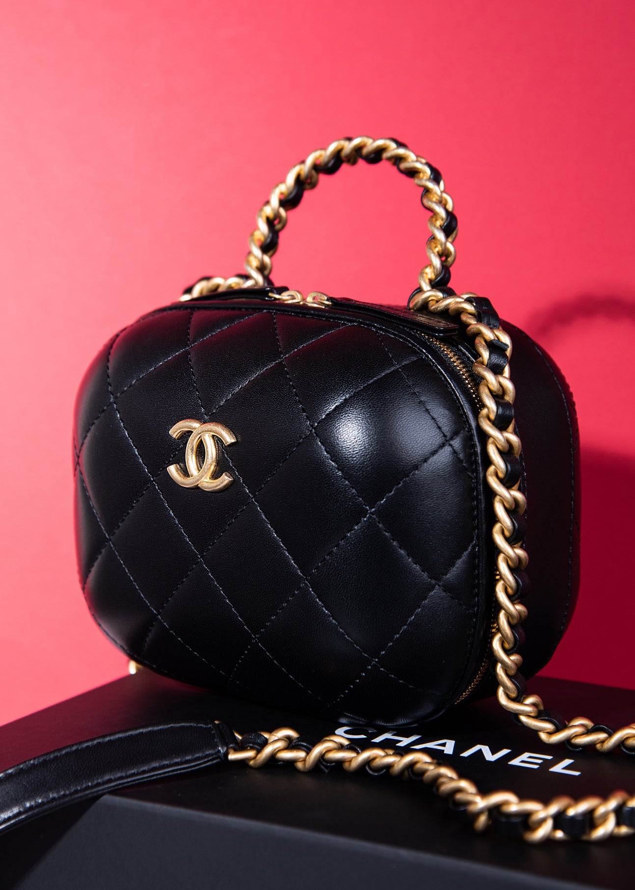 Chanel Small Black Vanity Case