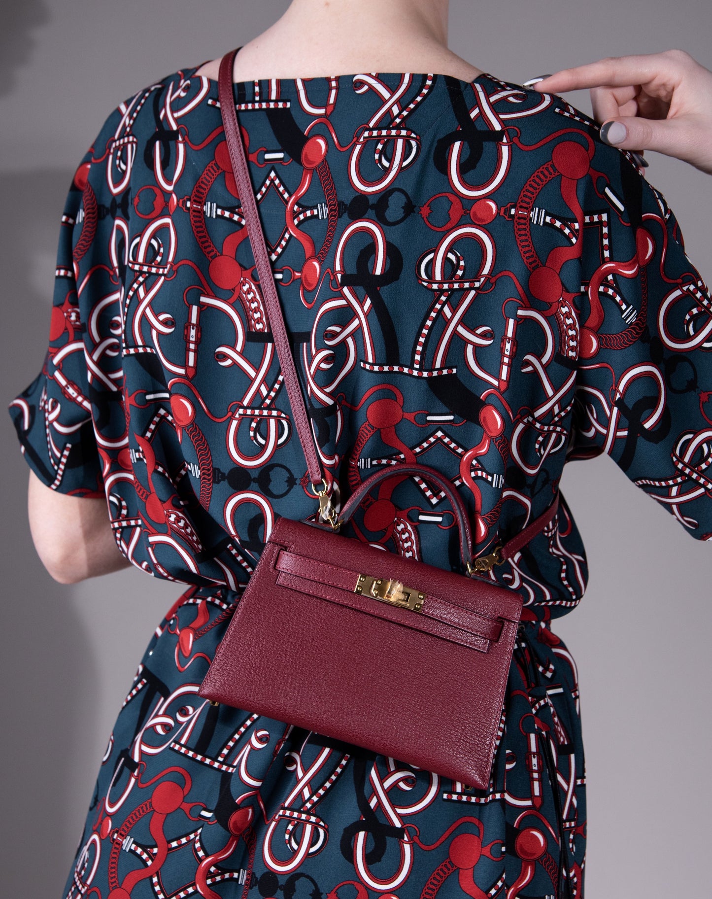 Hermès Mini Kelly Epsom Rouge H GHW