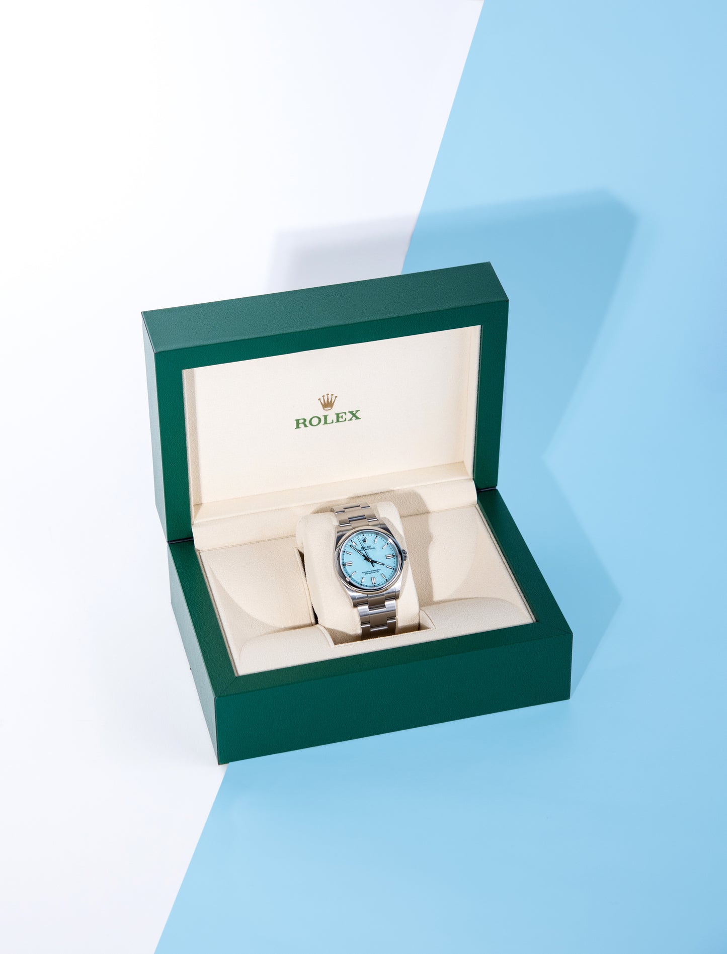 Rolex Oyster Perpetual Watch in Turquoise Blue