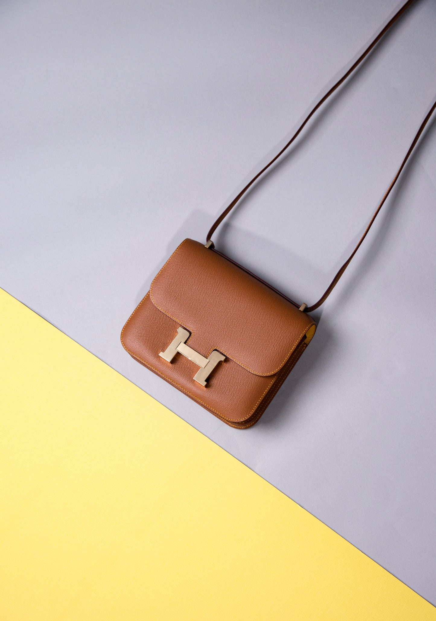 Hermès Mini Constance in Gold/Jaune Ambre GHW