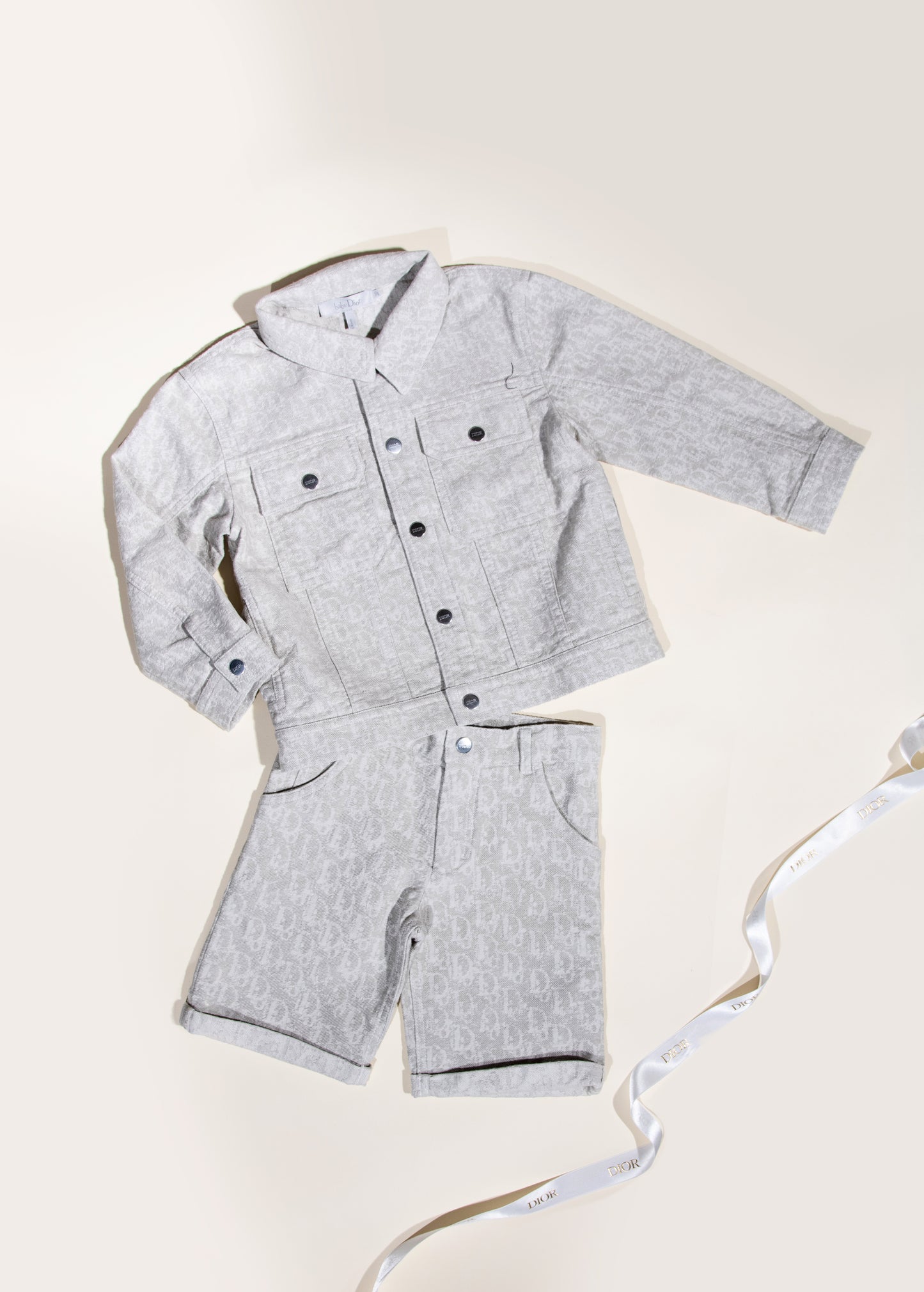 Dior Ivory 'DIOR' Cotton Jacquard