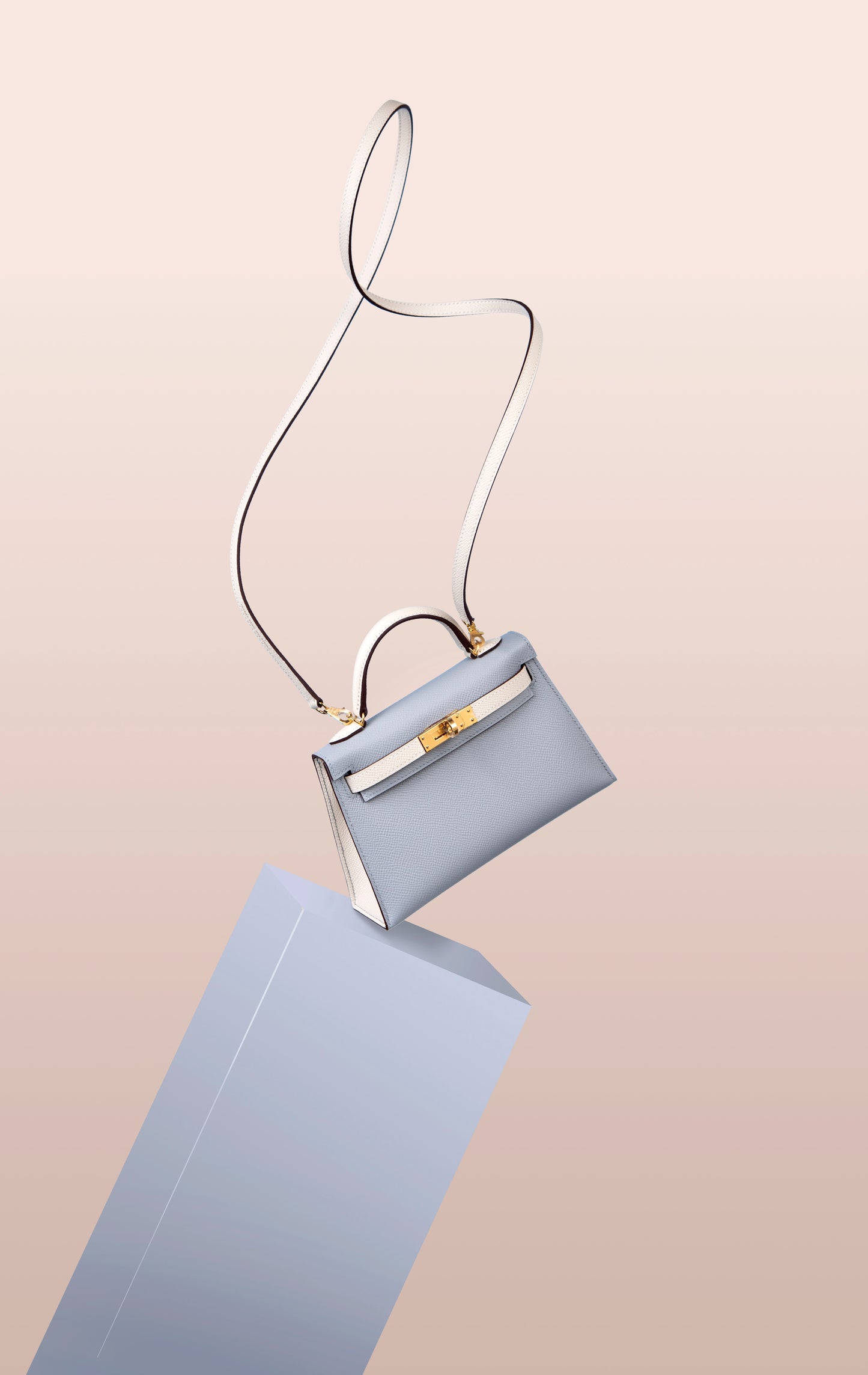 Hermès - HSS Mini Kelly in Brume & Craie GHW