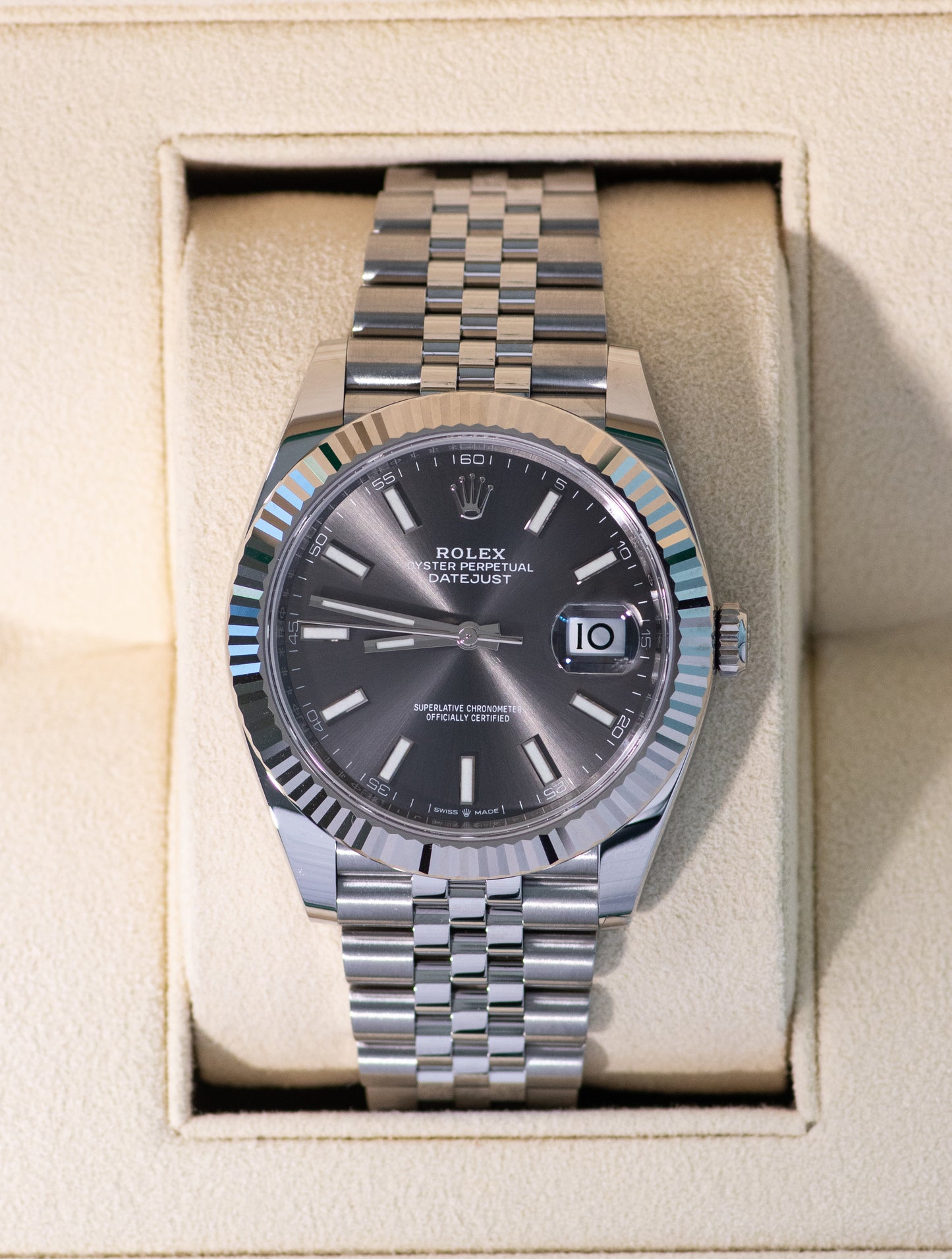 Rolex Oyster Perpetual Datejust Grey Dial Watch