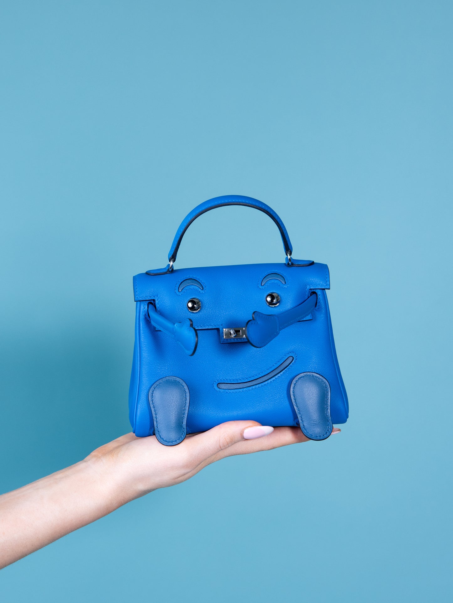 Hermès Kelly Doll in Blue Zellige PHW
