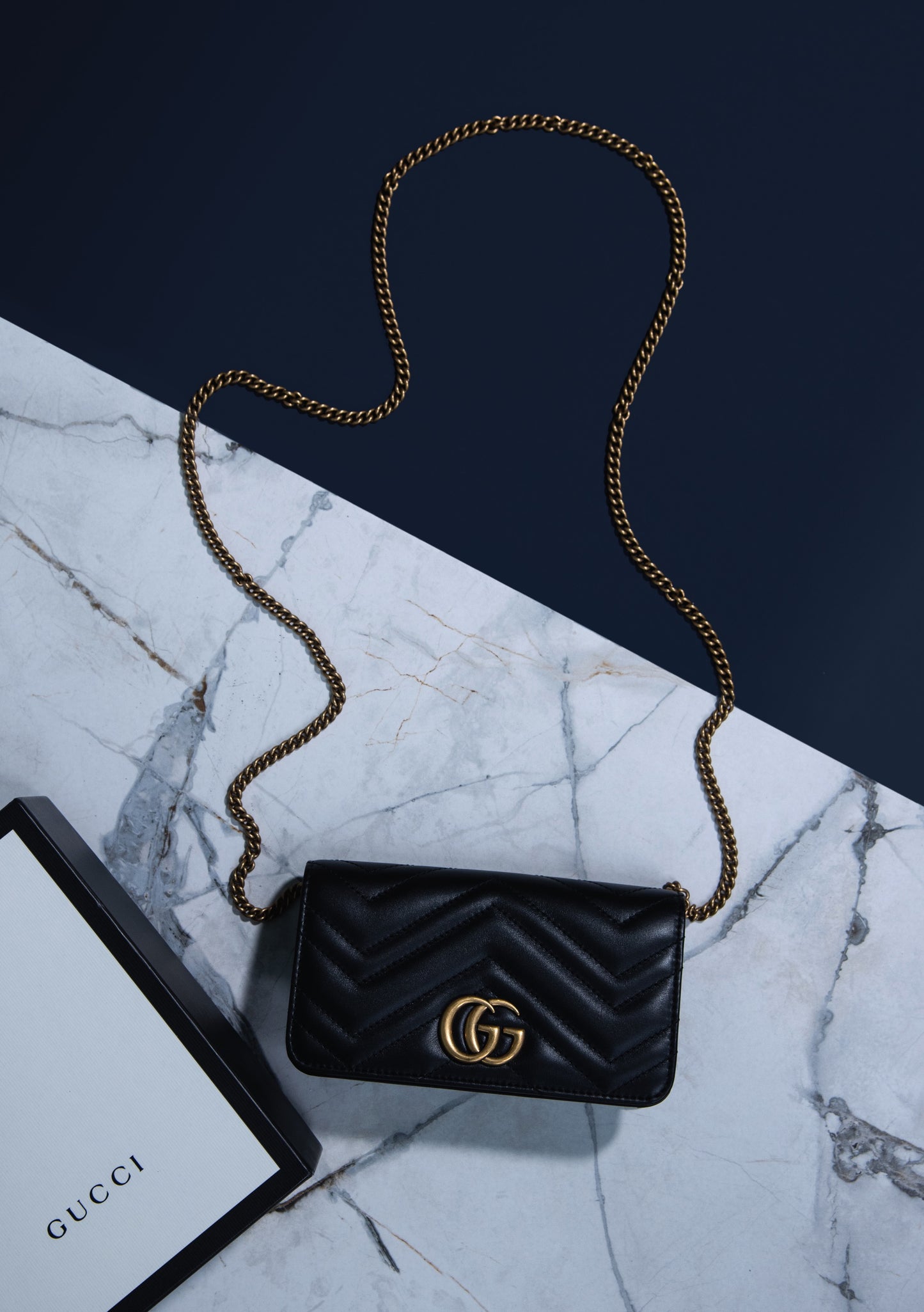 Gucci Mini GG Black Flap Bag
