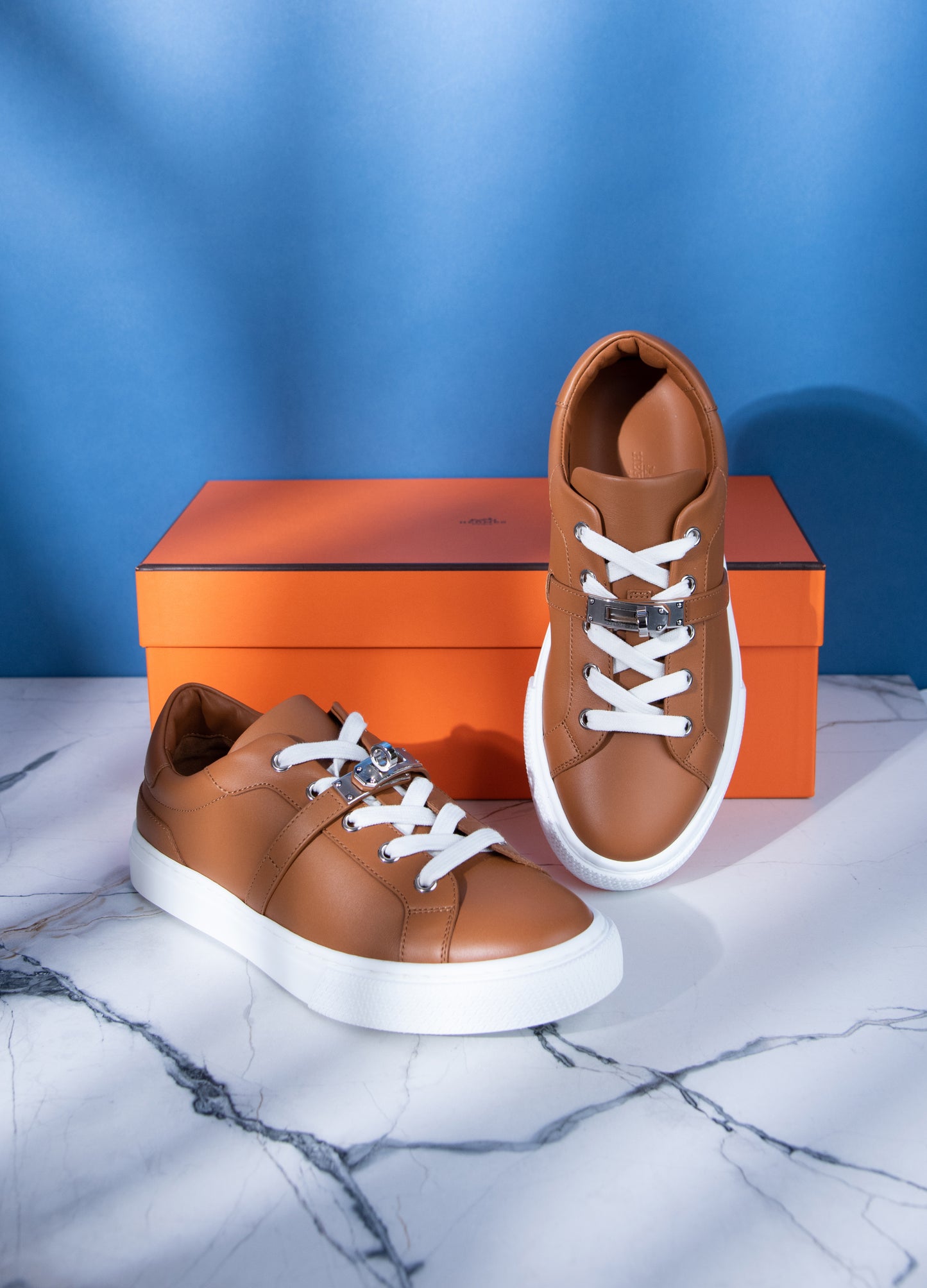 Hermès Day Sneakers in Gold PHW