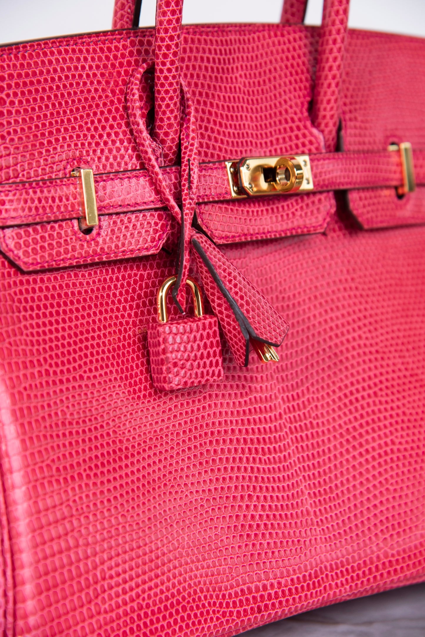 Hermès Lizard Birkin 25 in Bougainvillea GHW