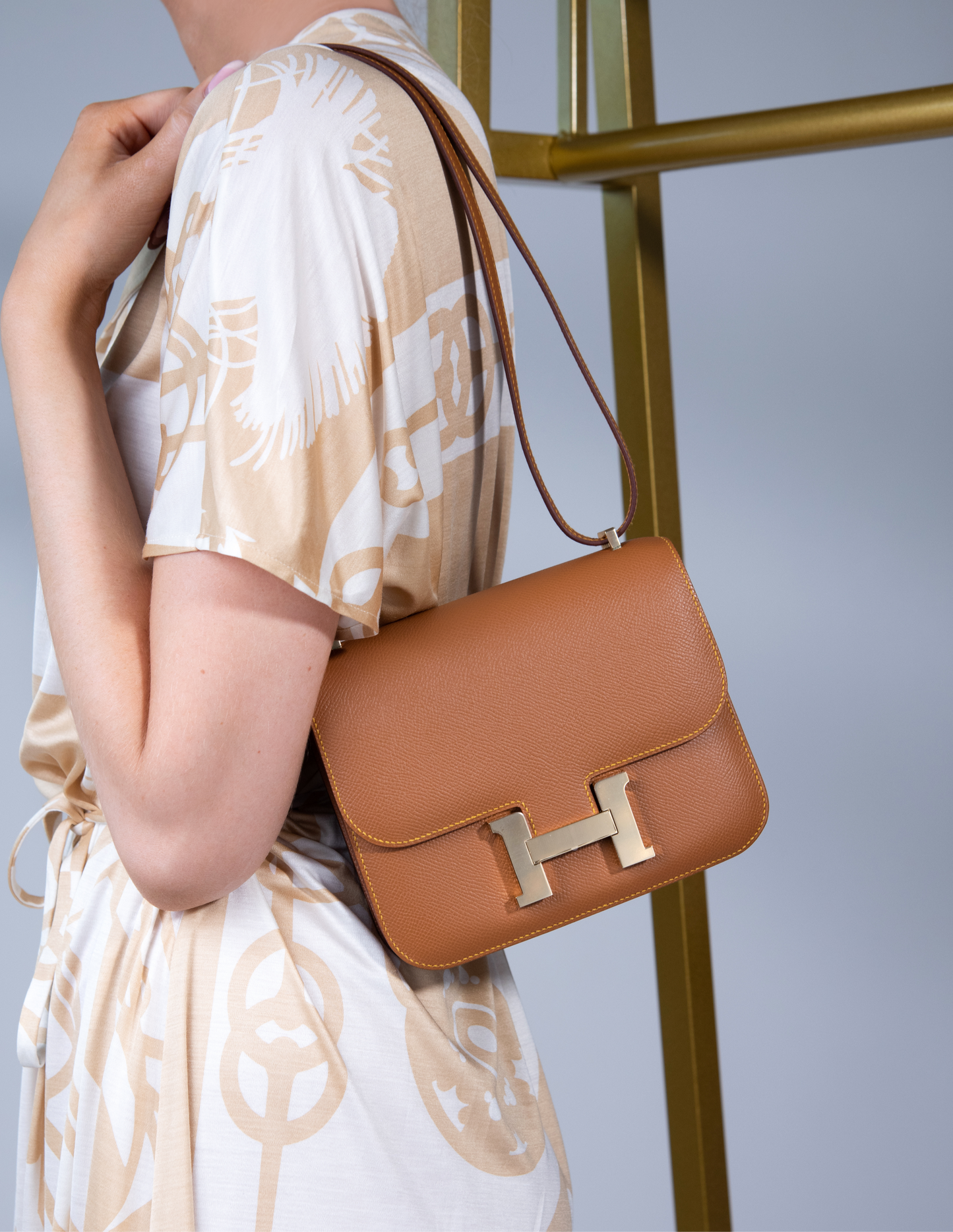 Hermès Mini Constance in Gold/Jaune Ambre GHW