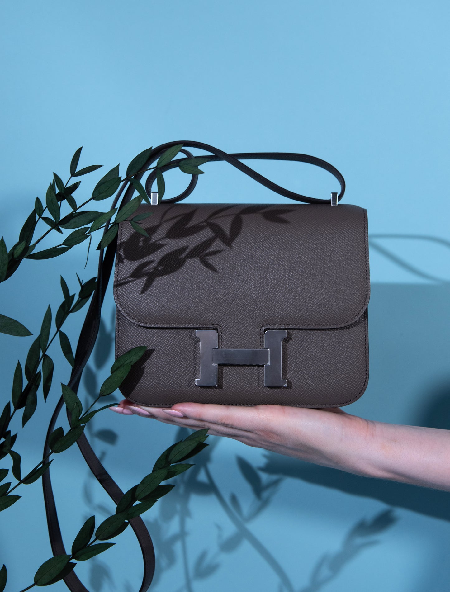 Hermès - Mini Constance 18 in Etain PHW
