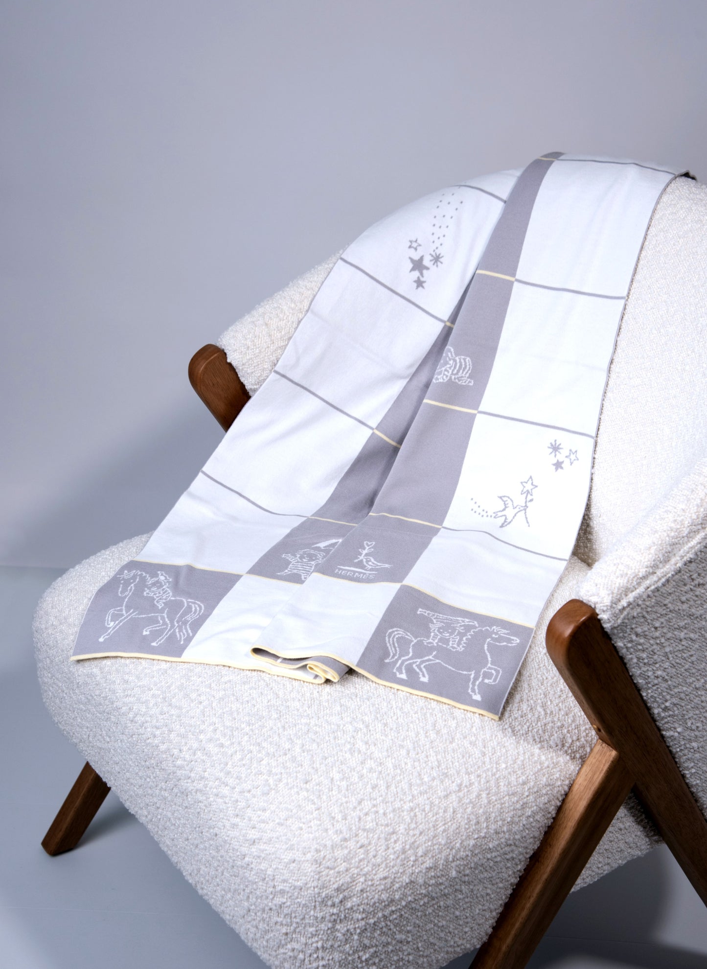 Hermès Cabriole Blanket in Gris Perle