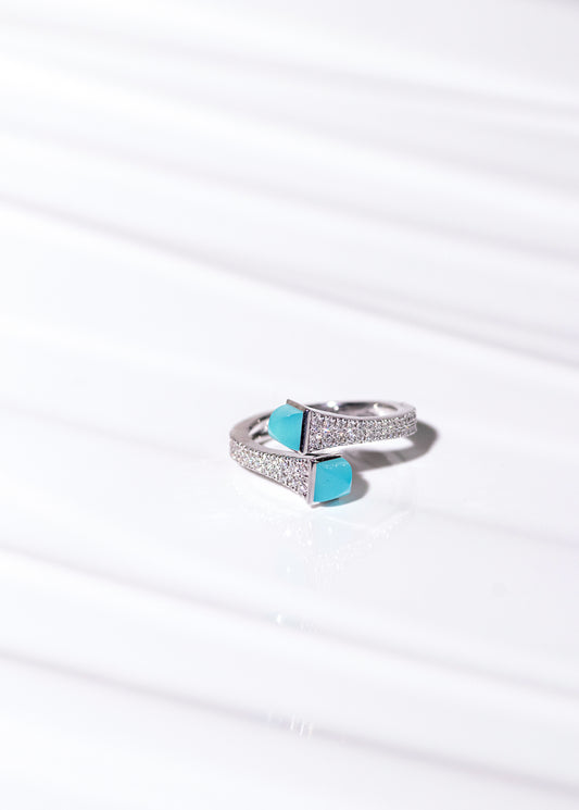 Marli Cleo Turquoise Diamond Midi Ring