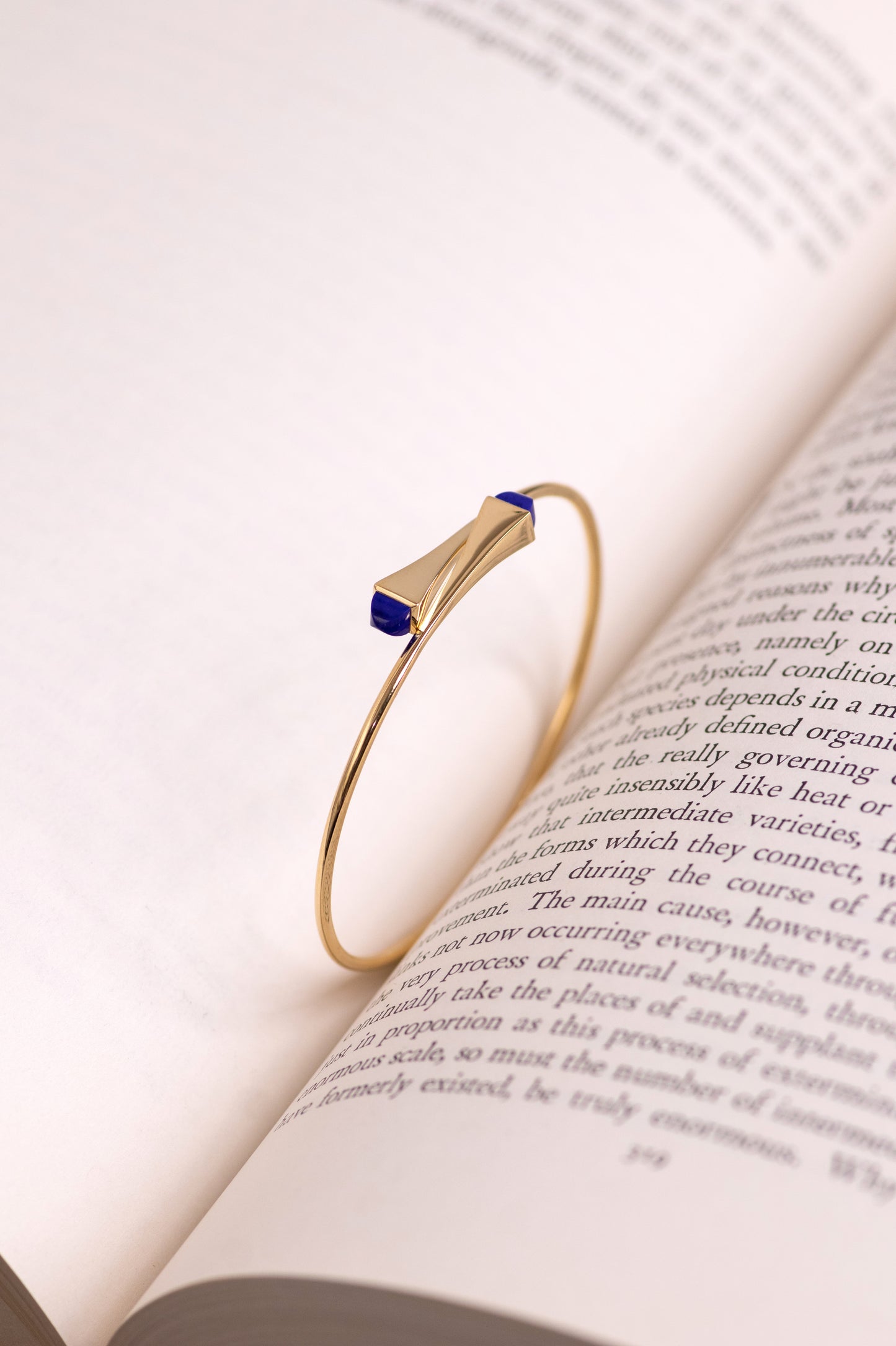 Marli Cleo Gold/Blue Slip-on Bracelet