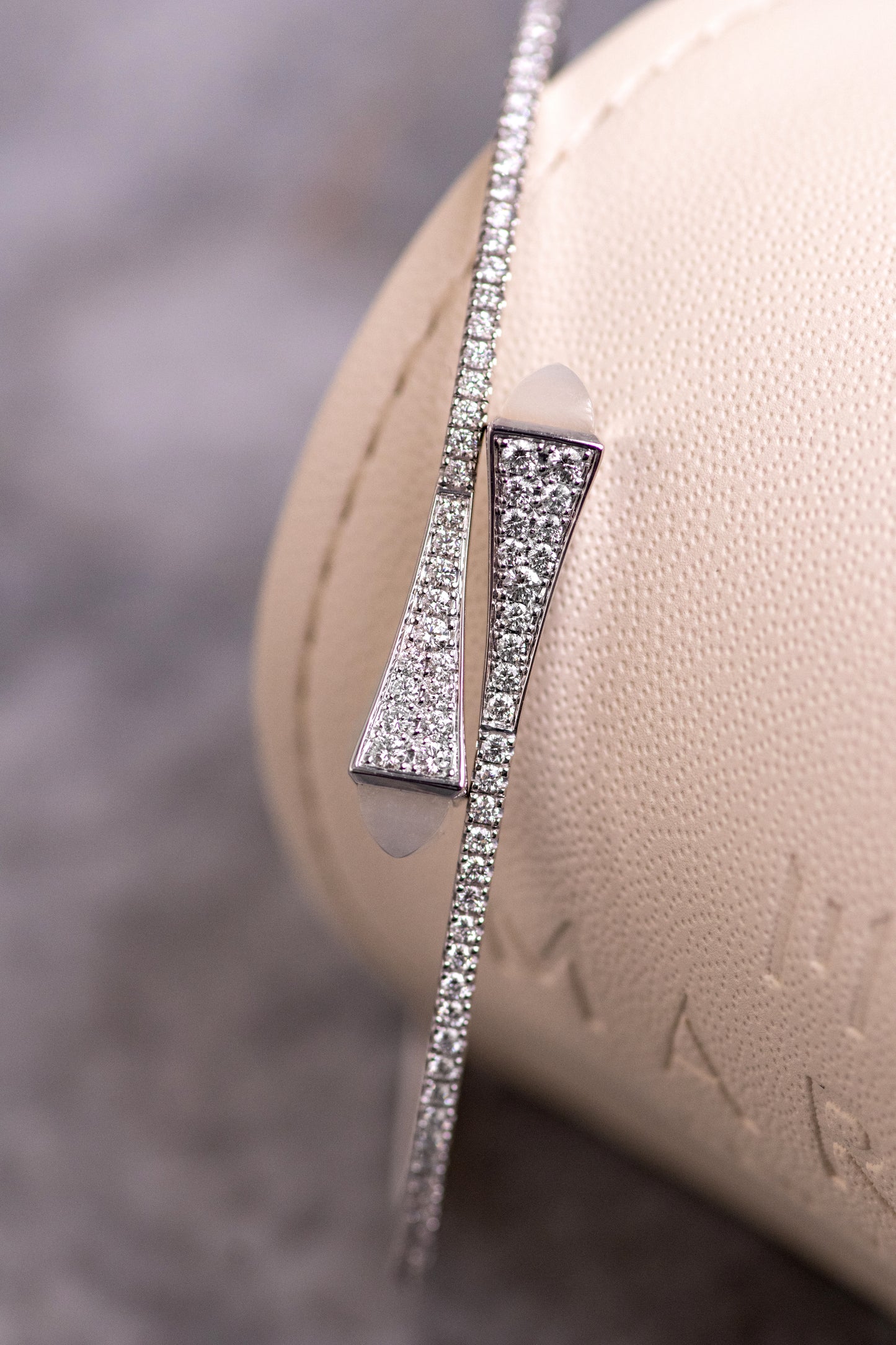 Marli Cleo White Gold & Opal Stone Full Diamond Bracelet & Ring