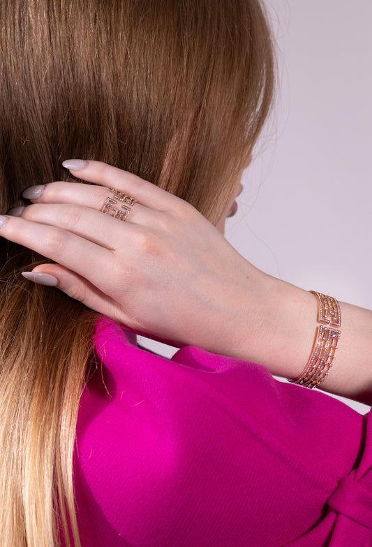 Marli Avenues Statement Rose Gold Ring & Bracelet