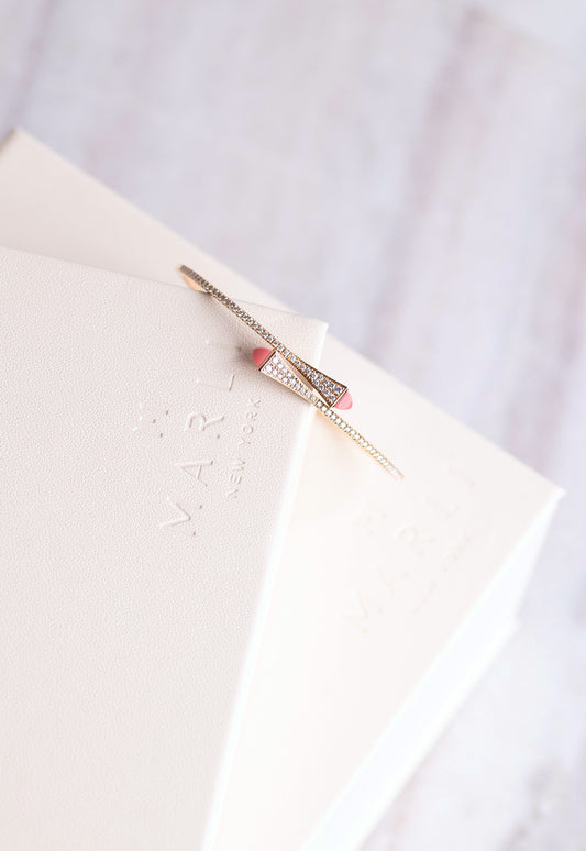 Marli Cleo Rose Gold Pink Coral Bracelet