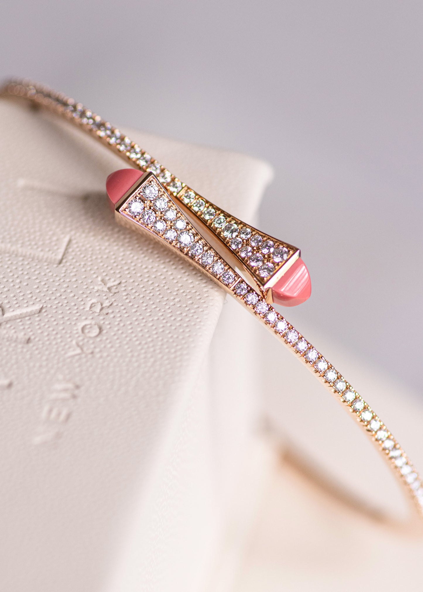 Marli Cleo Rose Gold Pink Coral Bracelet