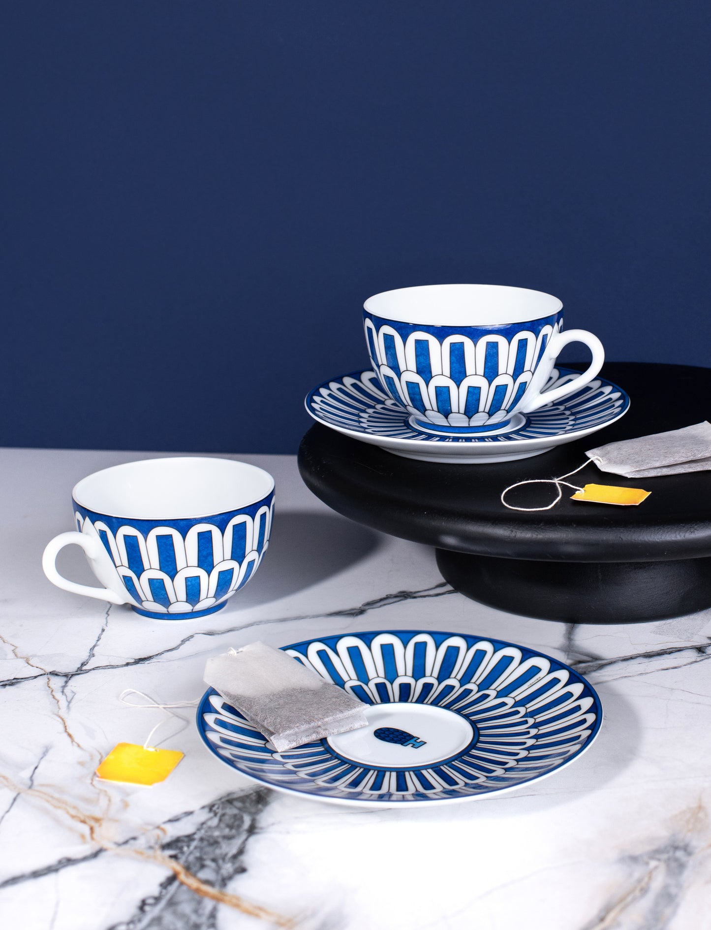 Hermès - Bleus D'Ailleurs Tea Cup & Saucer