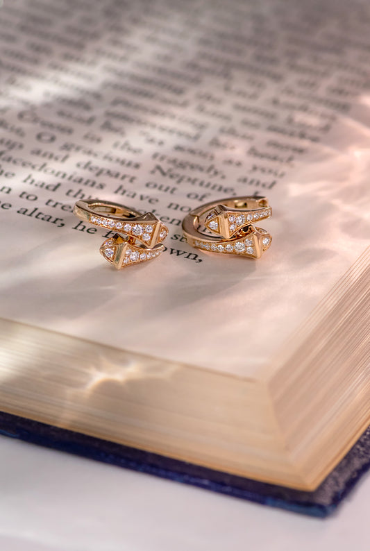 Marli Cleo Yellow Gold Diamond Huggie Earrings