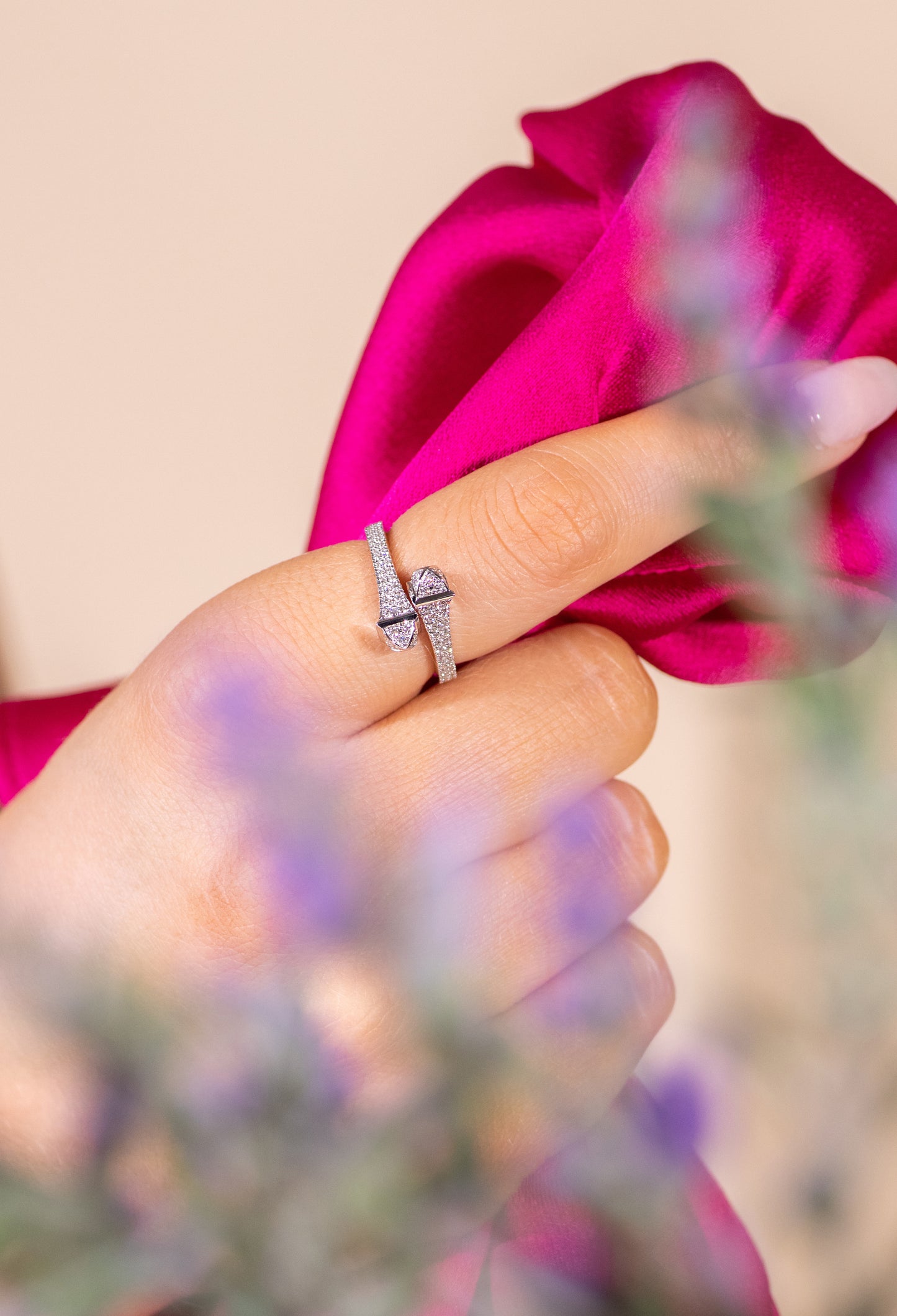 Marli Cleo White Gold Ring w/Diamond